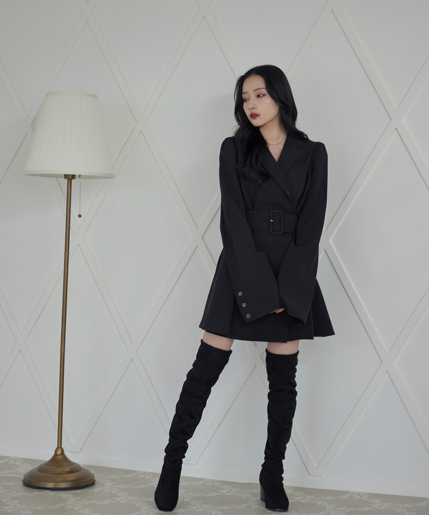 ジャケットタックワンピ