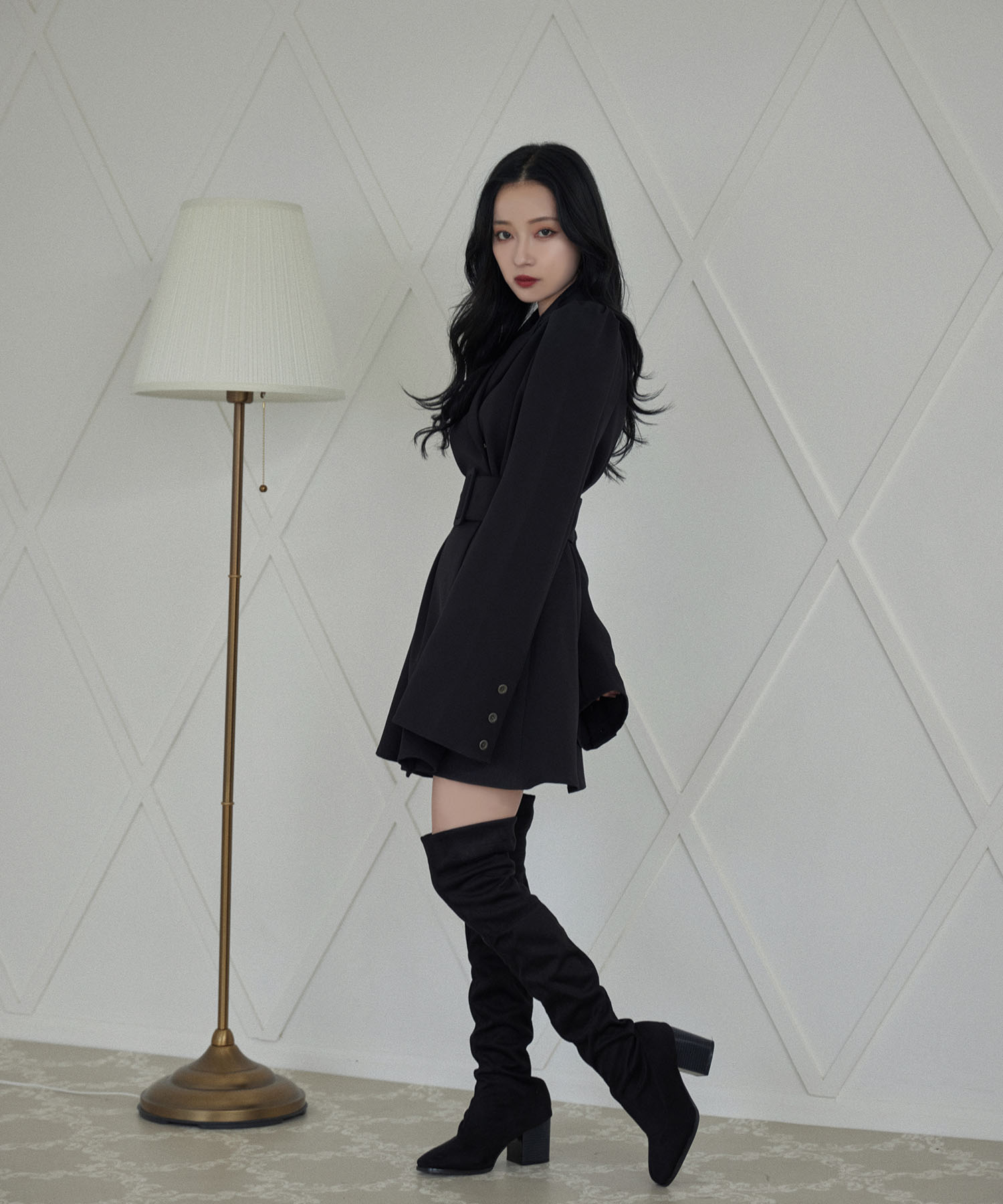 ジャケットタックワンピ