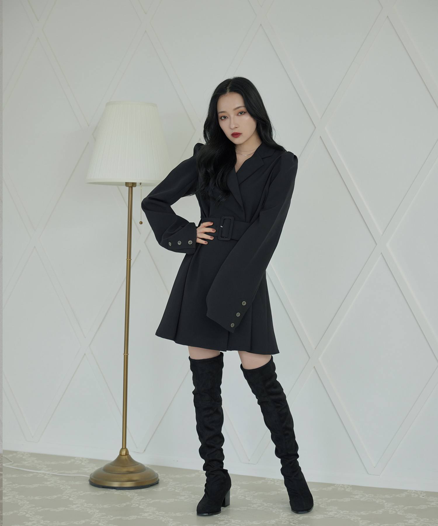 ジャケットタックワンピ