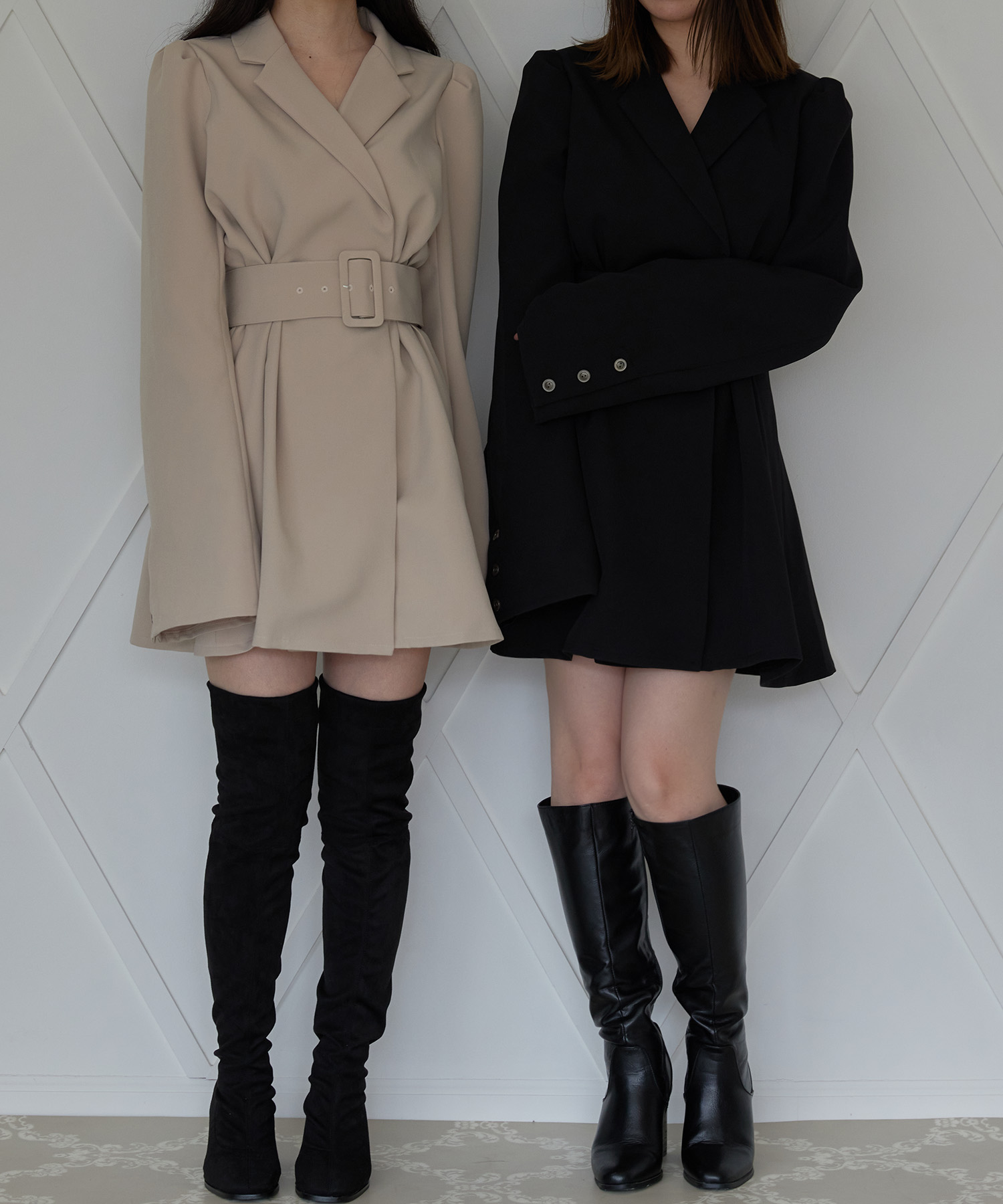 ジャケットタックワンピ