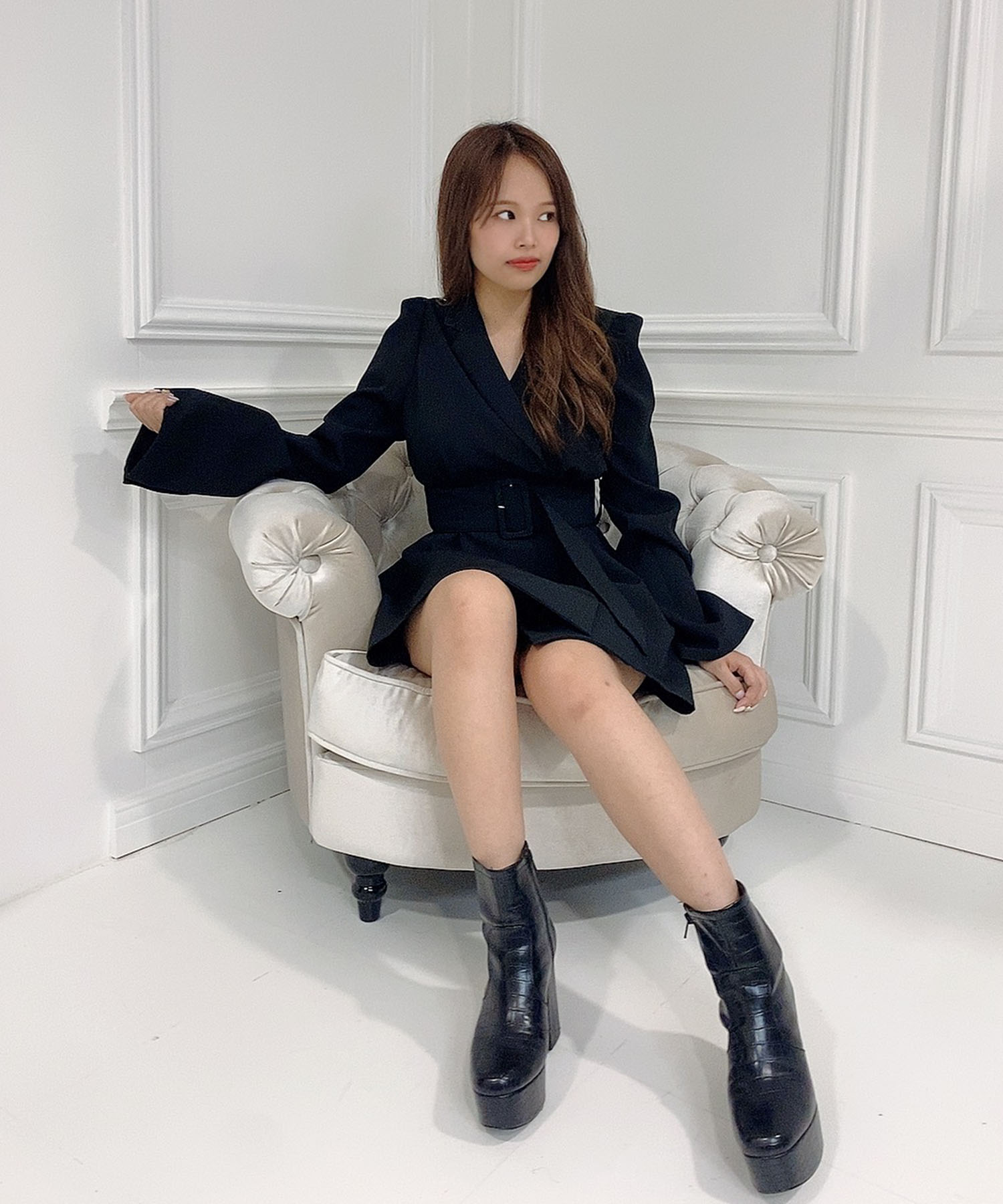 ジャケットタックワンピ