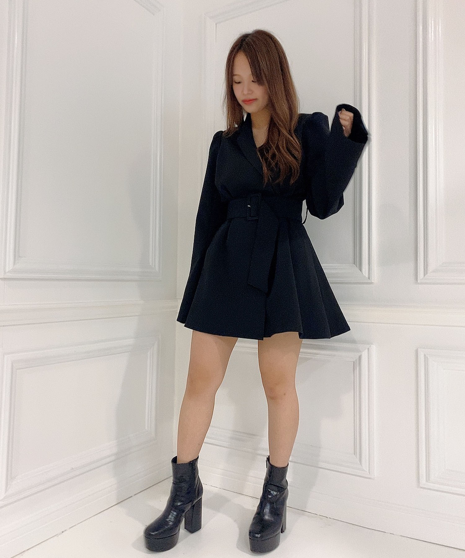 ジャケットタックワンピ