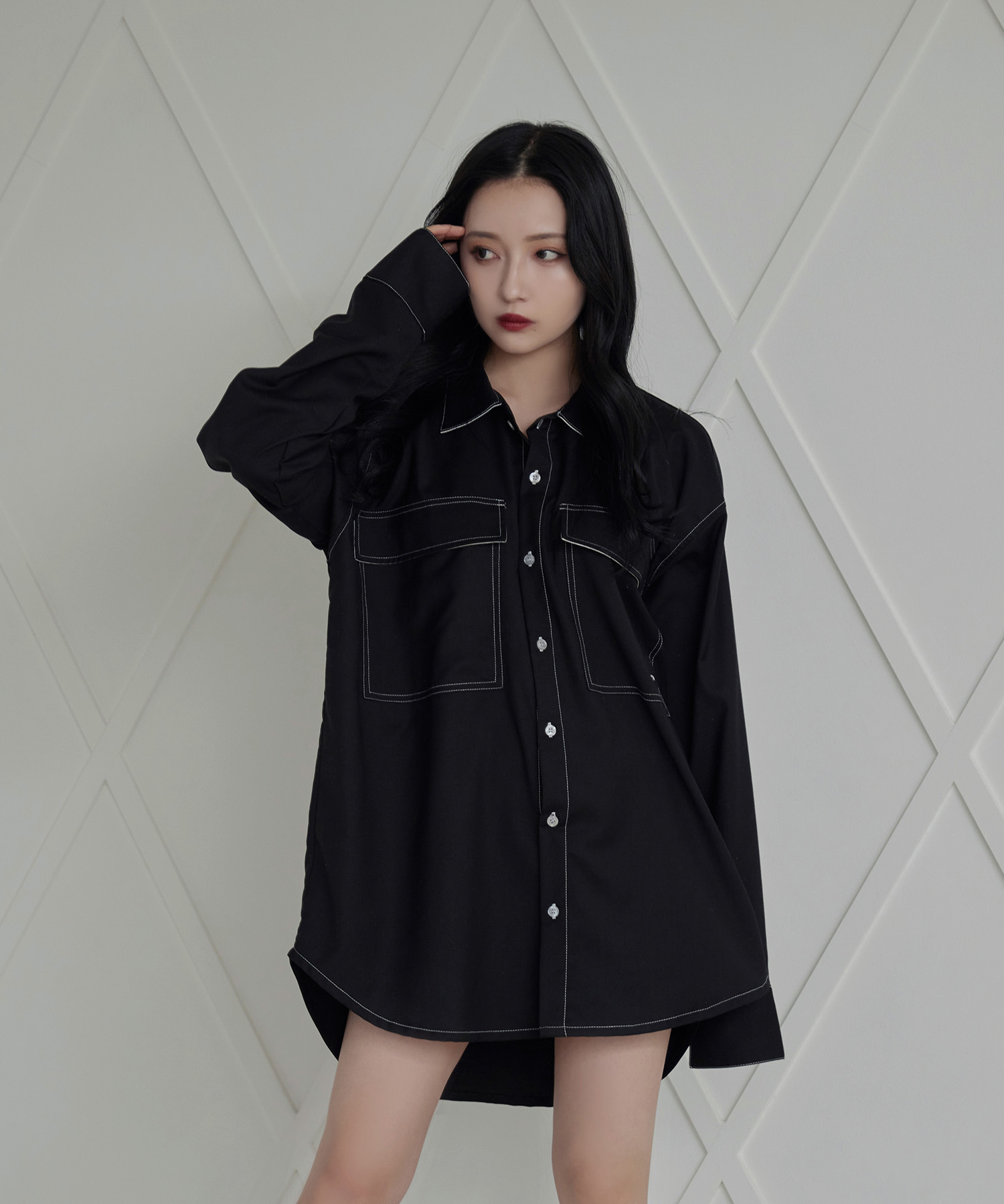 UNISEX ステッチポケットシャツ