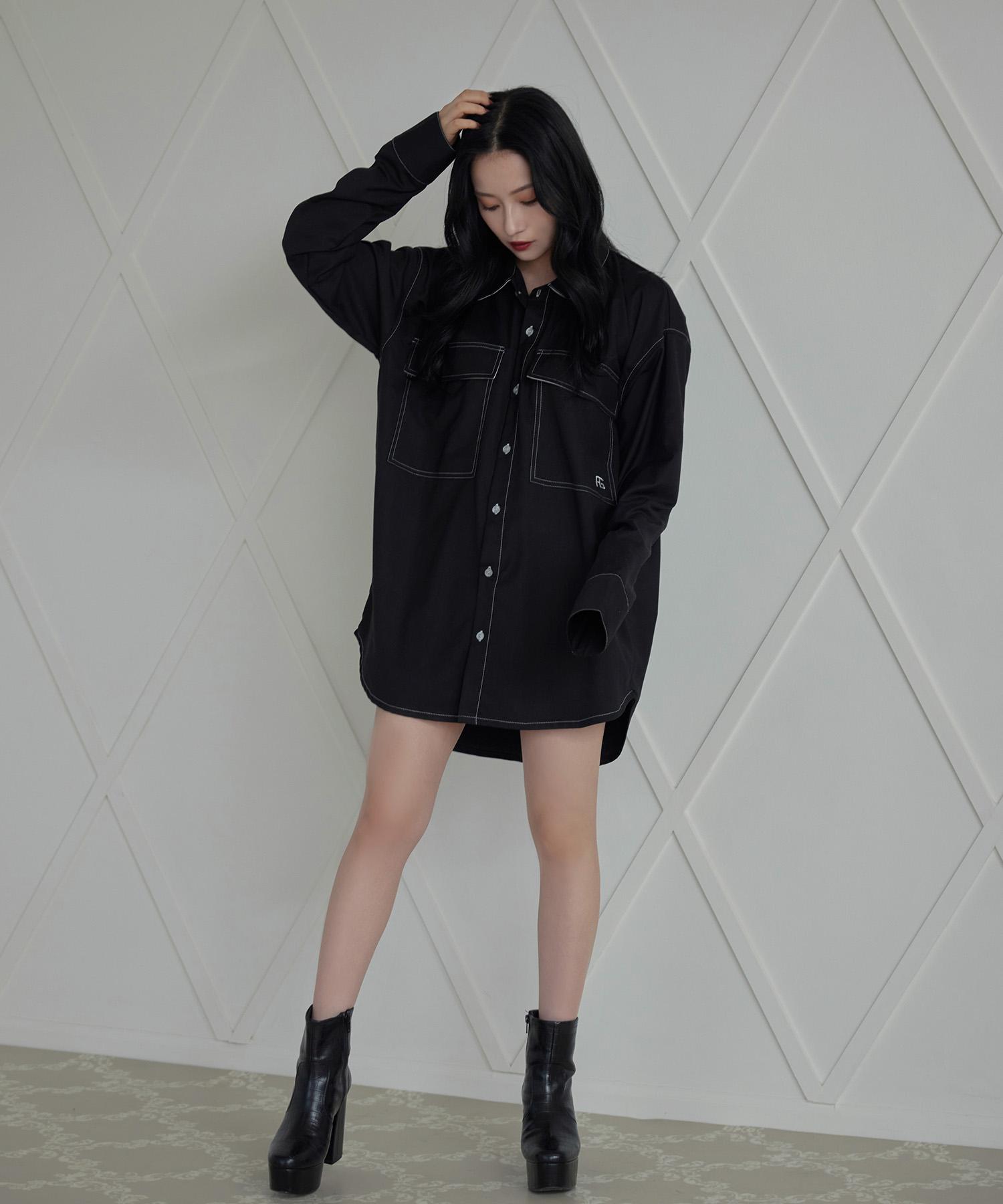 UNISEX ステッチポケットシャツ