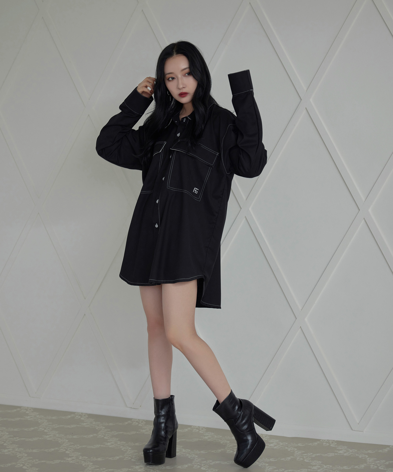 UNISEX ステッチポケットシャツ