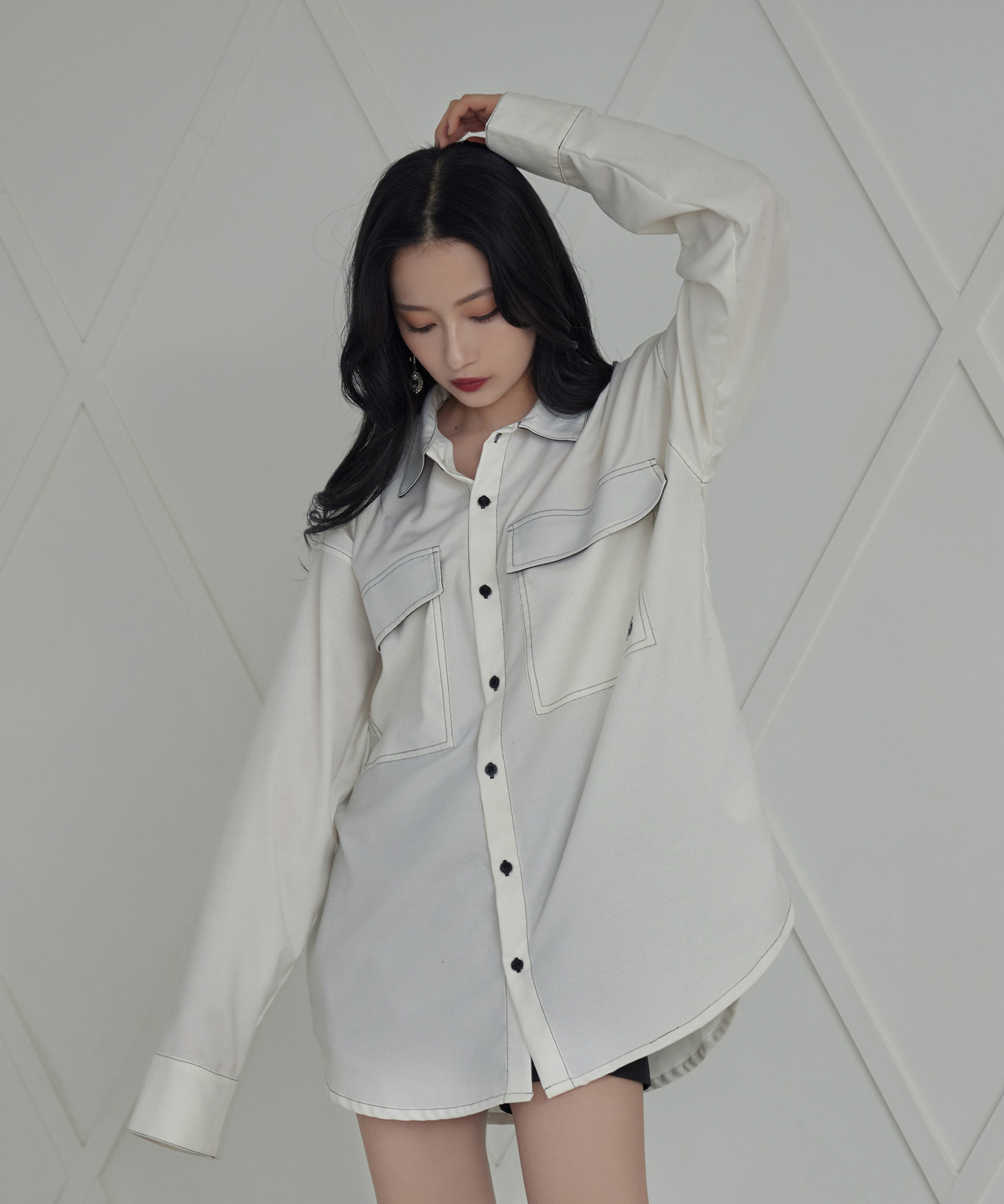 UNISEX ステッチポケットシャツ