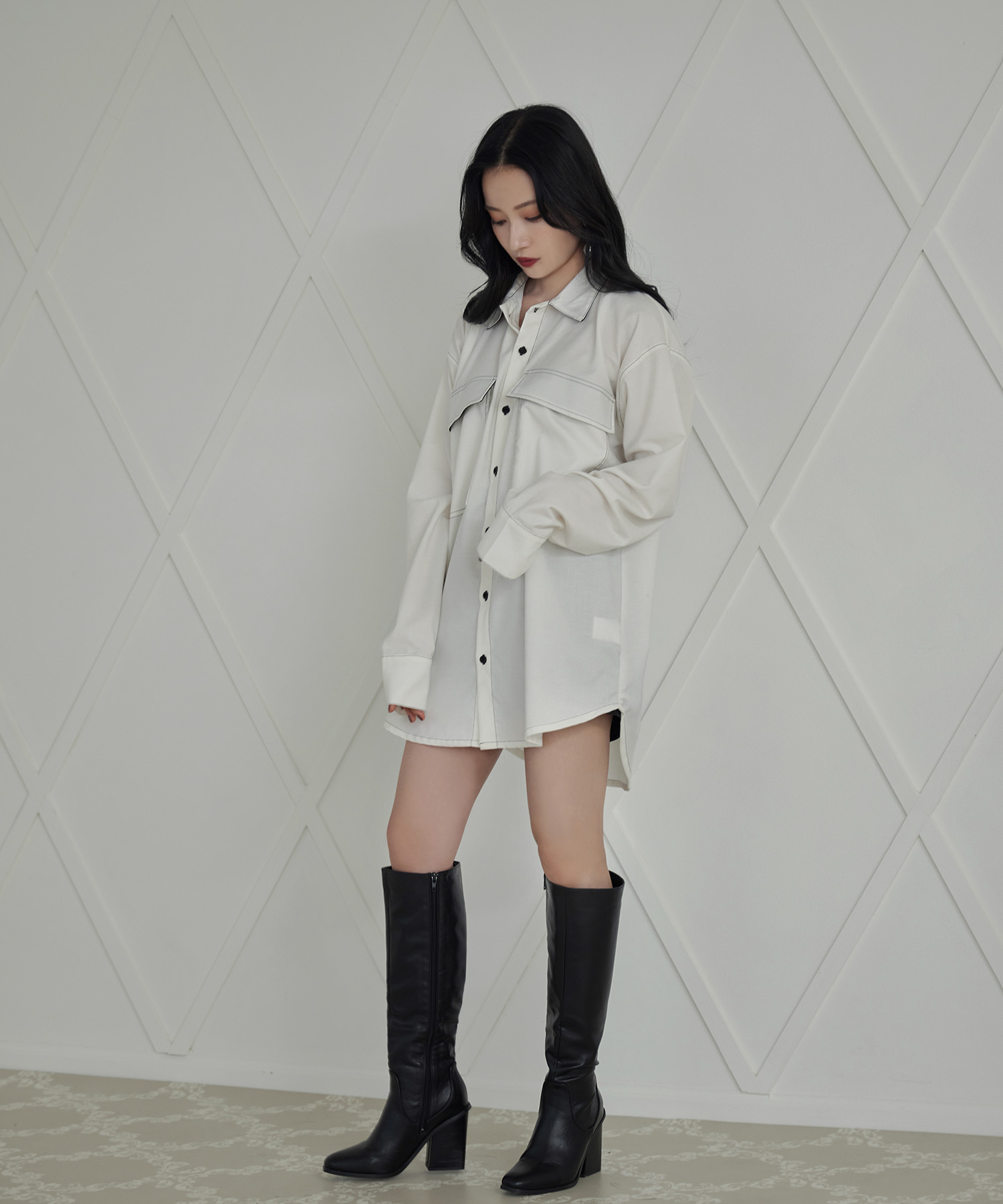 UNISEX ステッチポケットシャツ