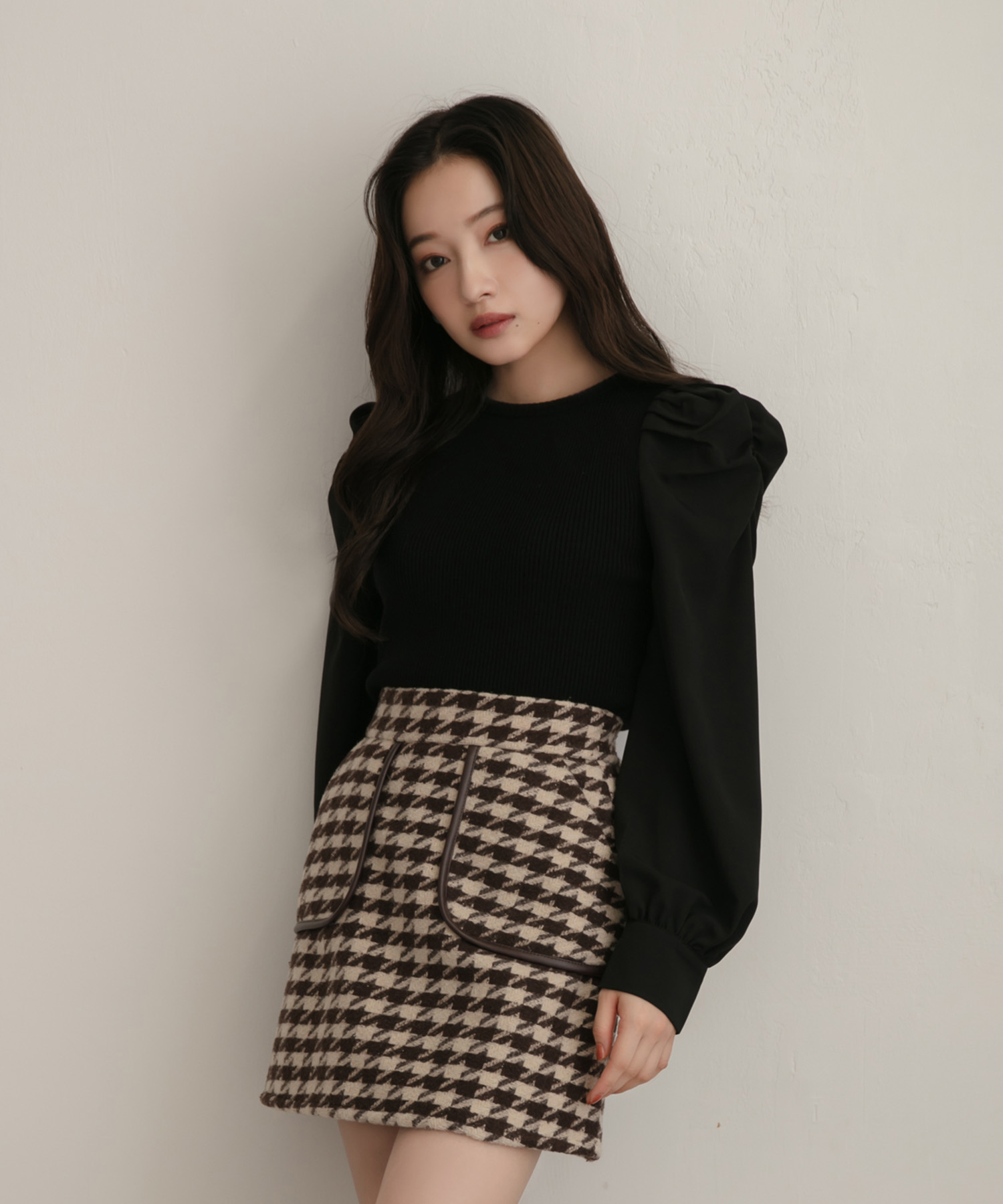 ブラウススリーブニット