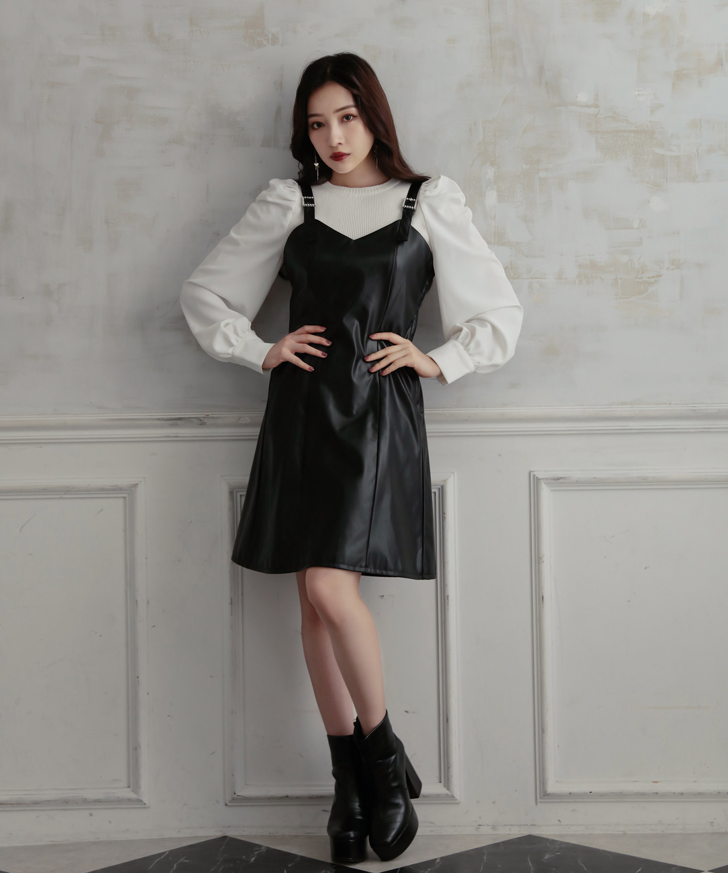 ブラウススリーブニット