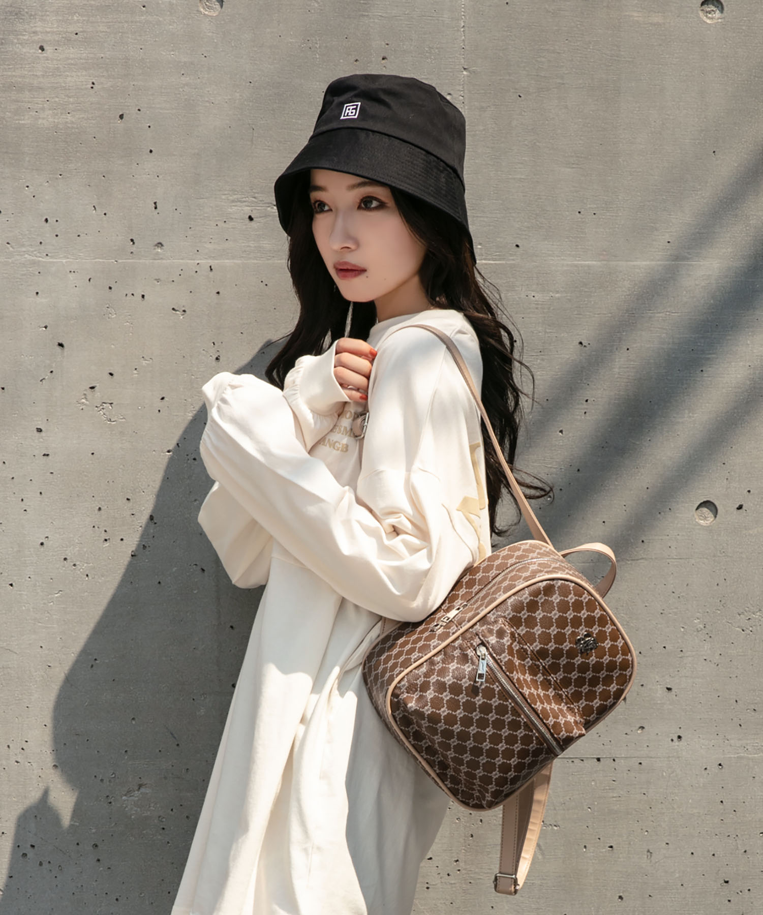 UNISEX AGツイルバケットハット