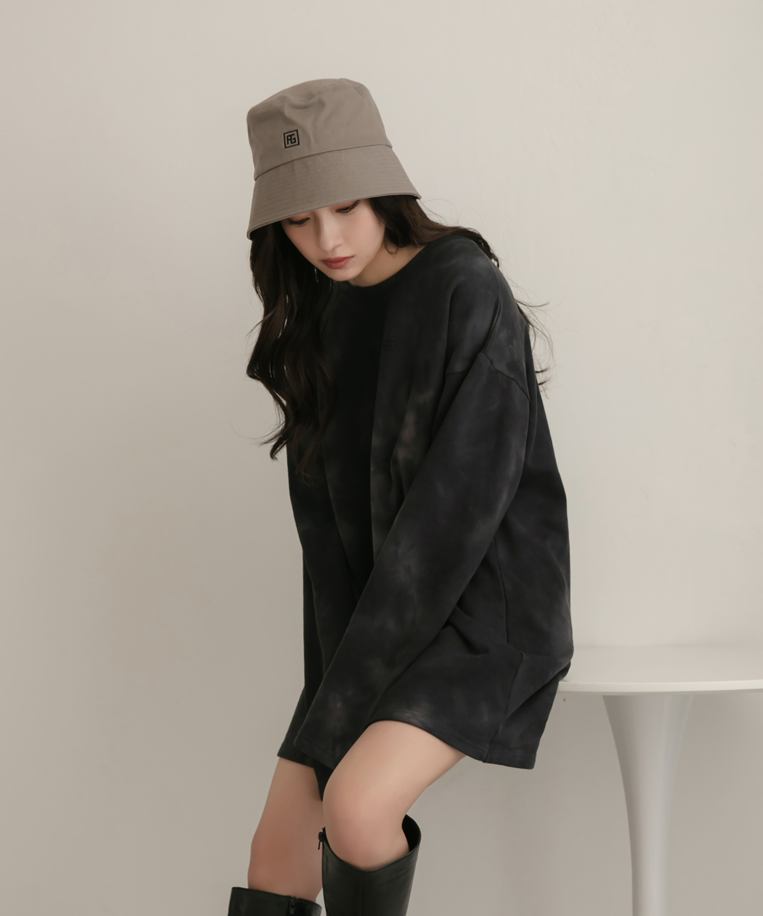 UNISEX AGツイルバケットハット