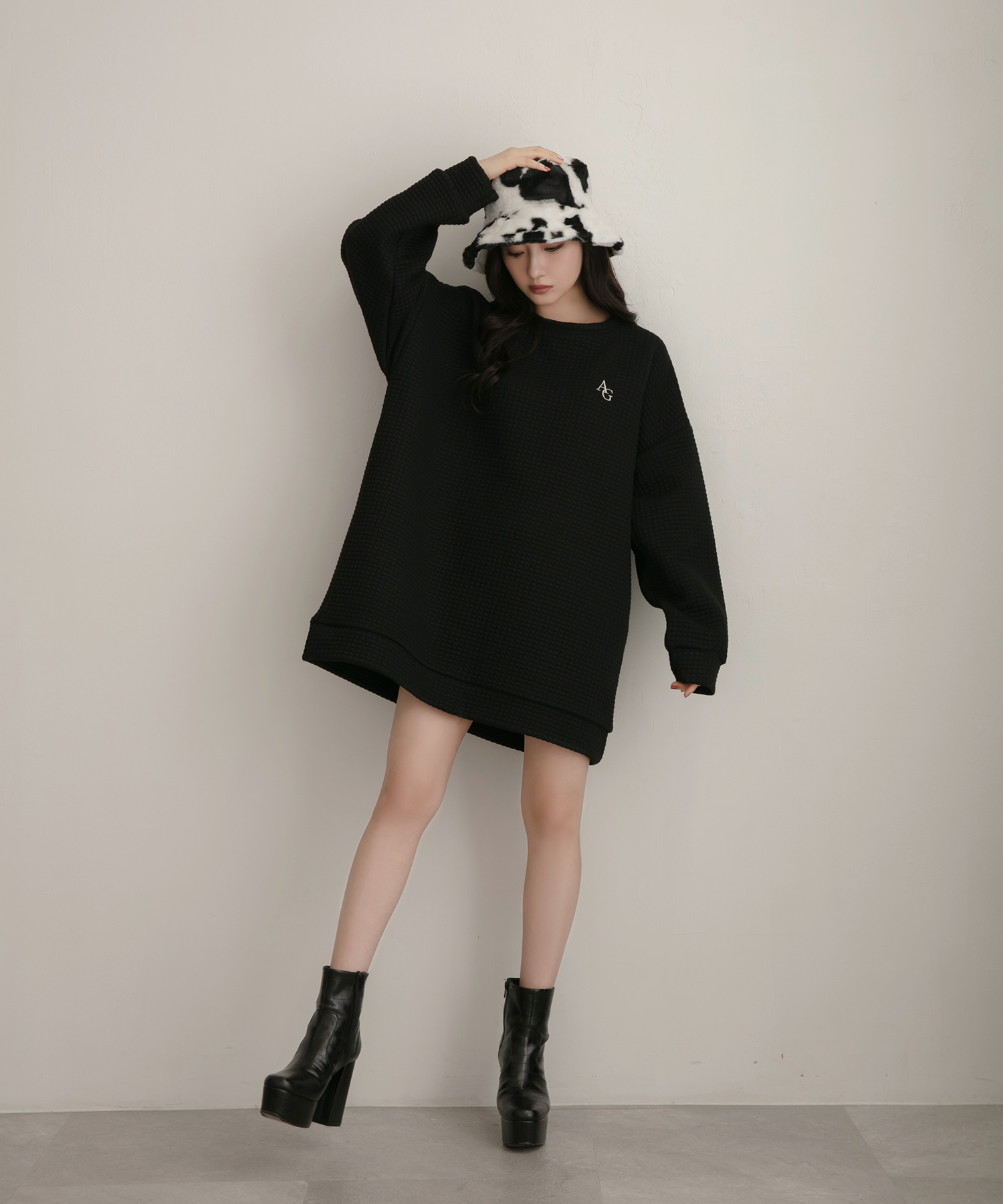 UNISEX ジャガードワッフルトップス