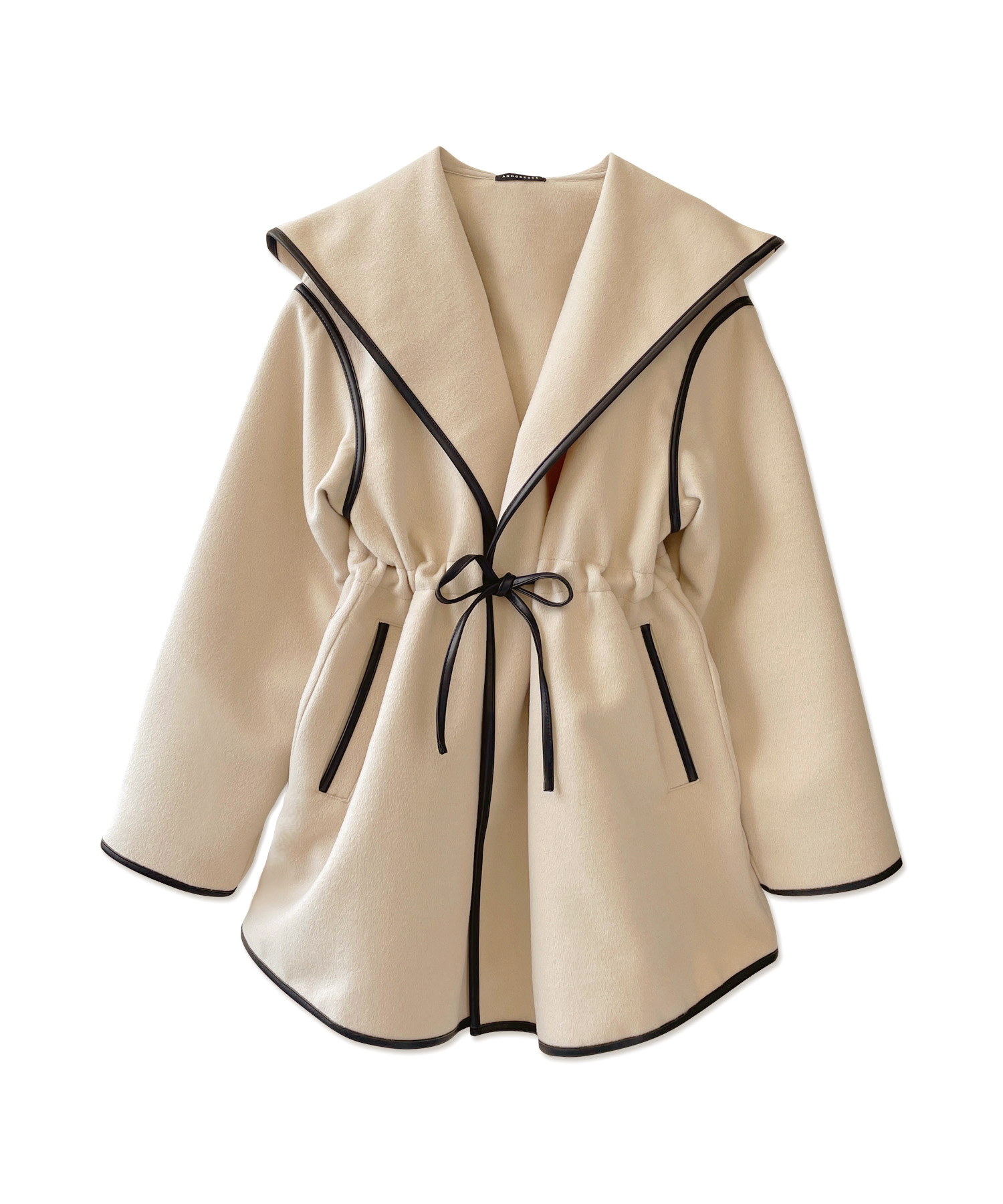 パイピングフーディーガウン