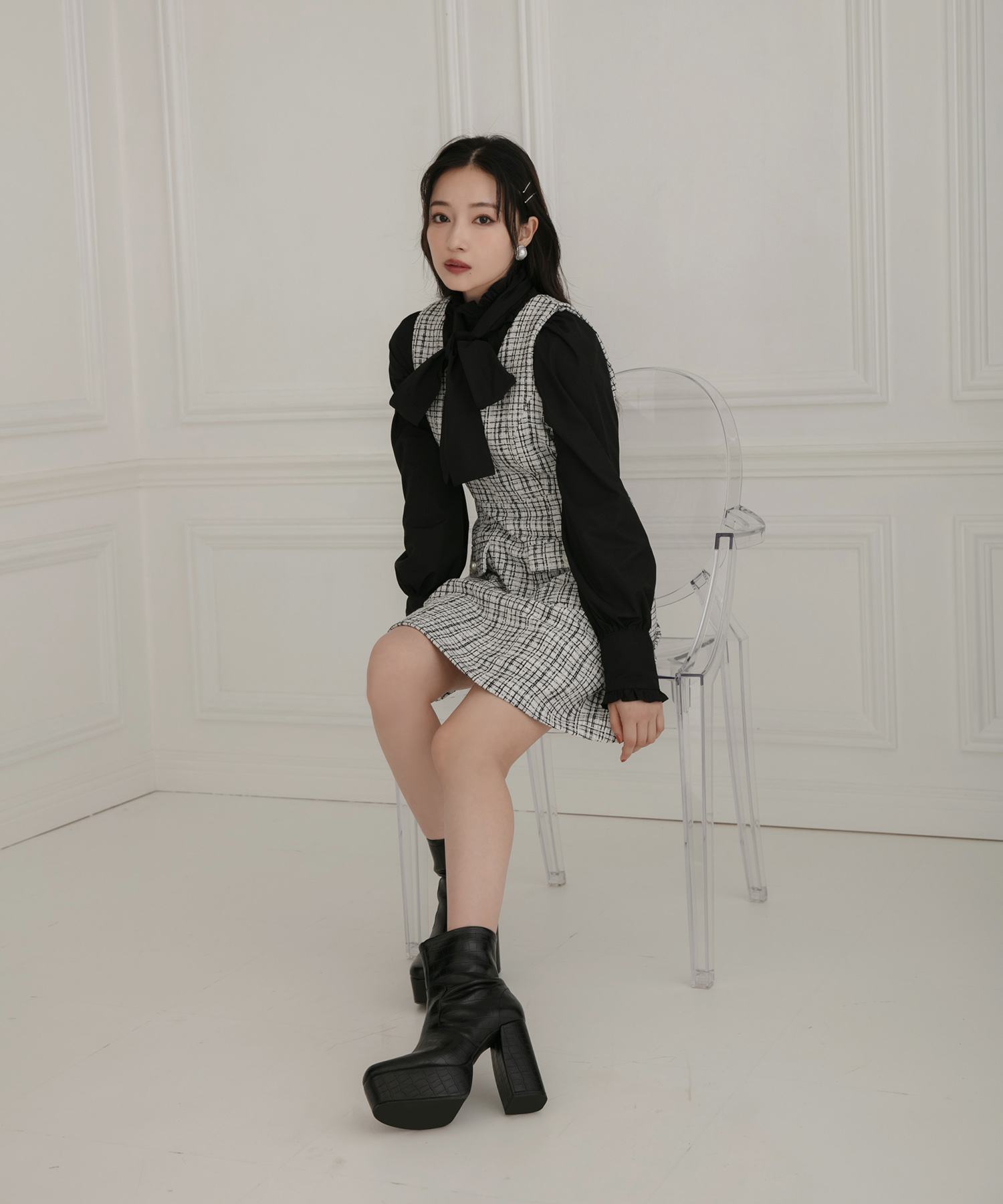 ツィードジャンパースカート