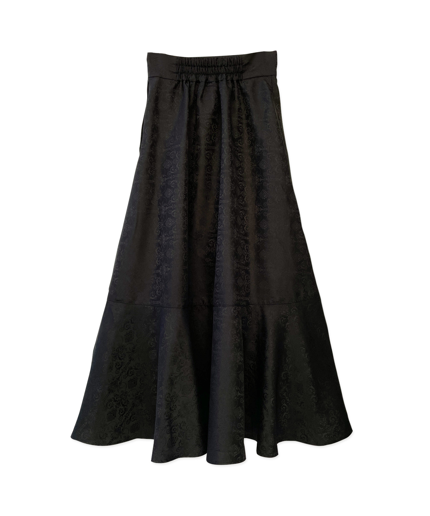 ジャガードラッフルフレアスカート