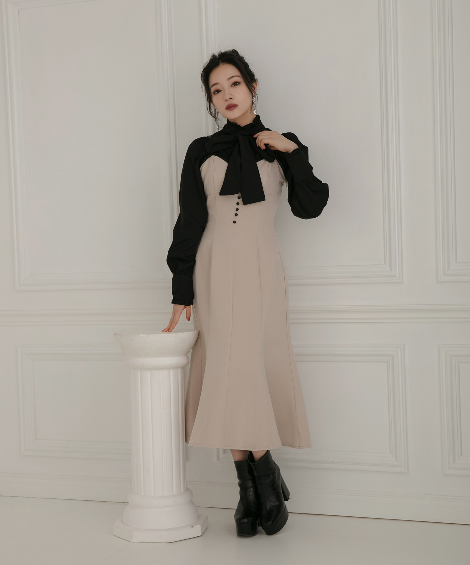 リボンブラウス