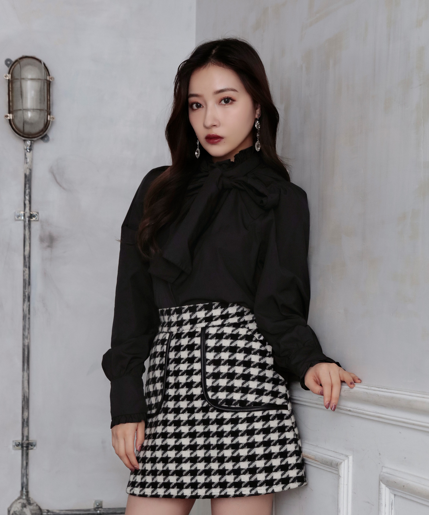 リボンブラウス