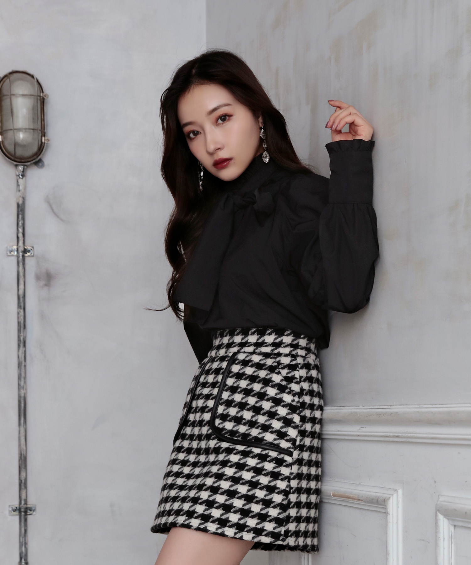 リボンブラウス