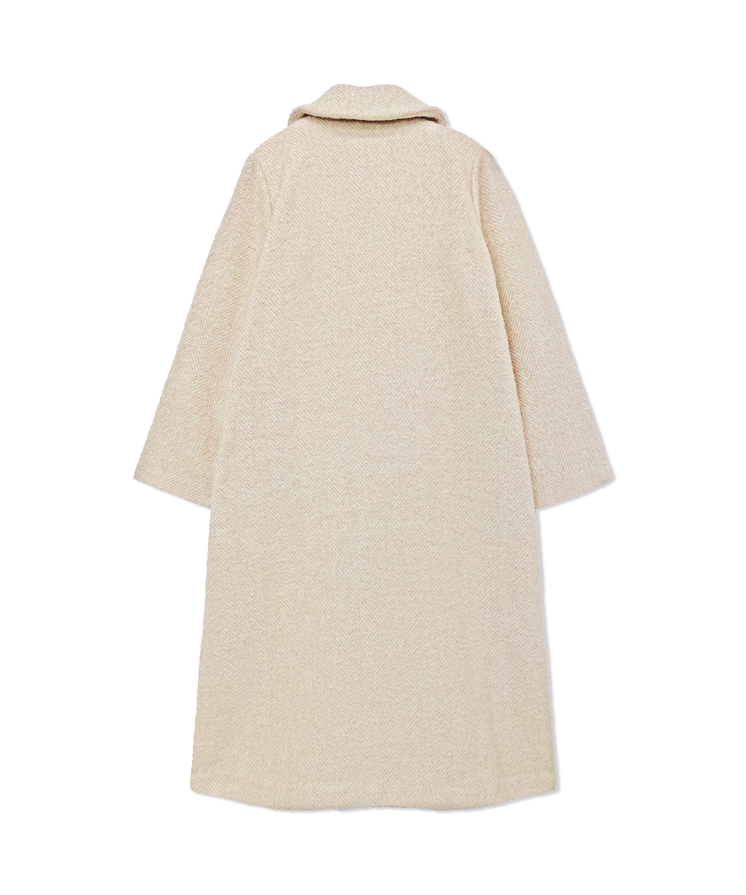 ウールツィードロングコート