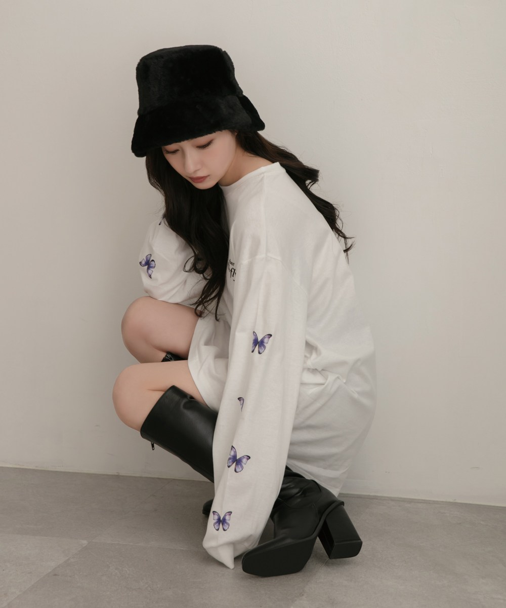 UNISEX  バタフライロンT