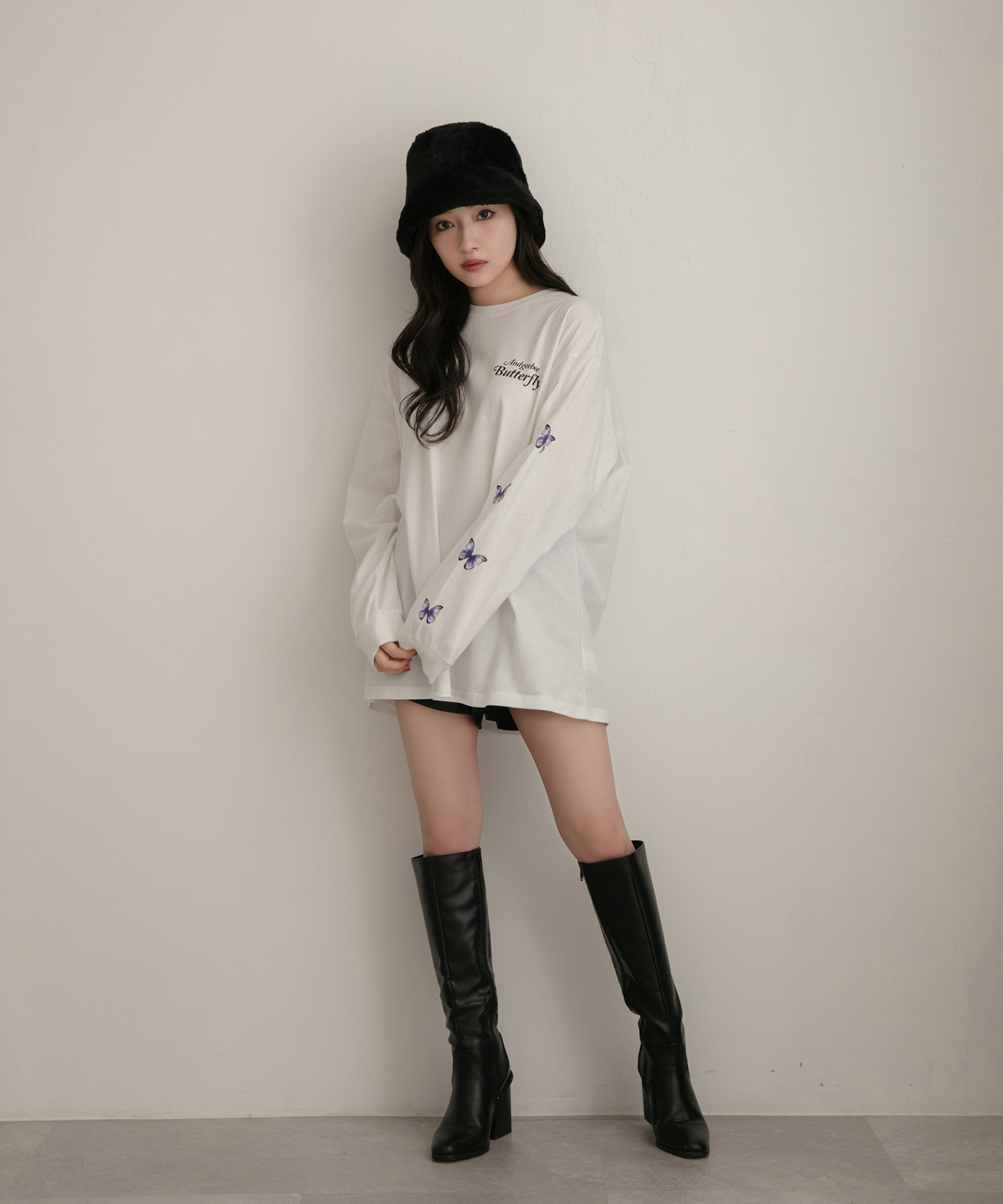 UNISEX  バタフライロンT