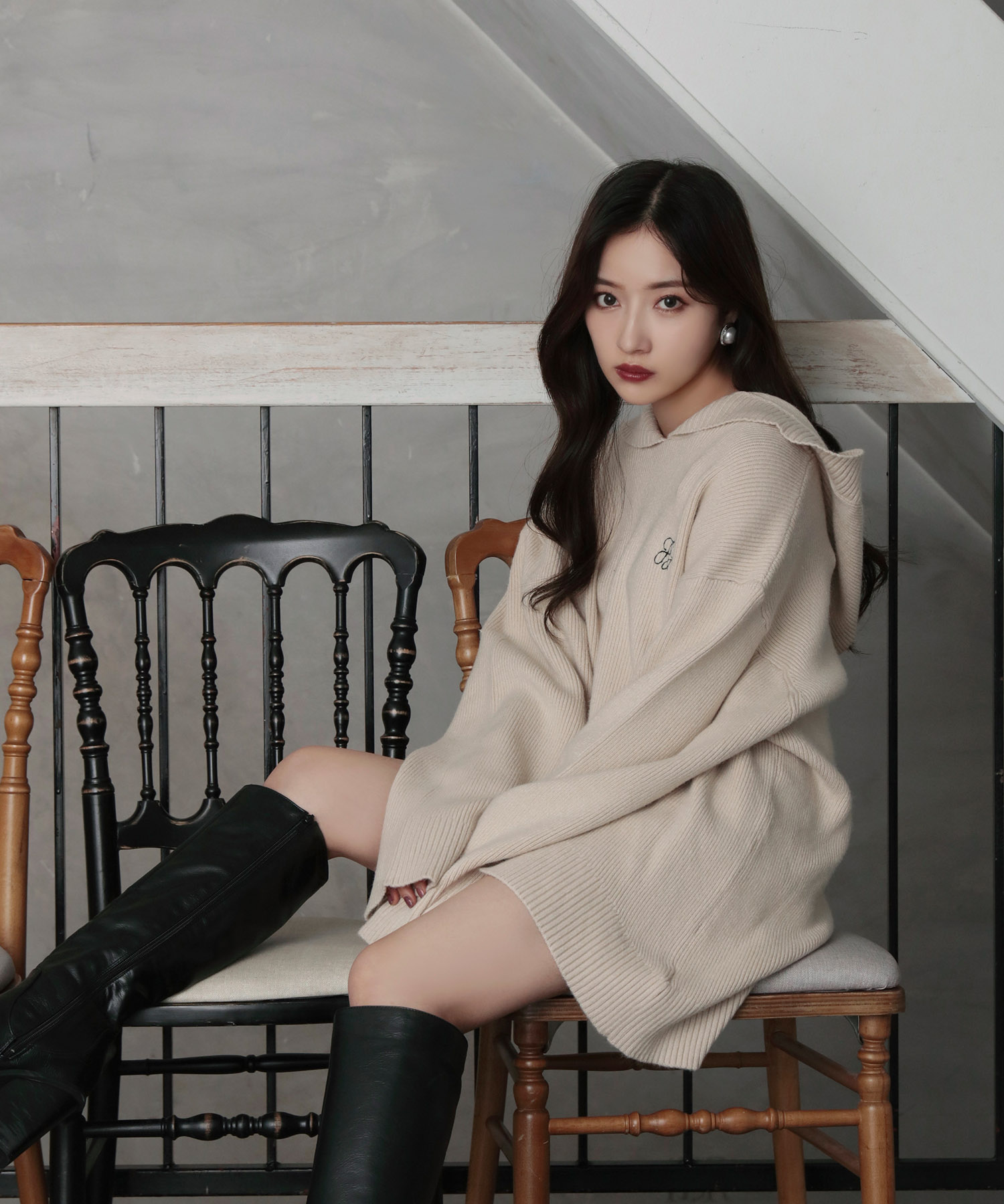 UNISEX ニットパーカー