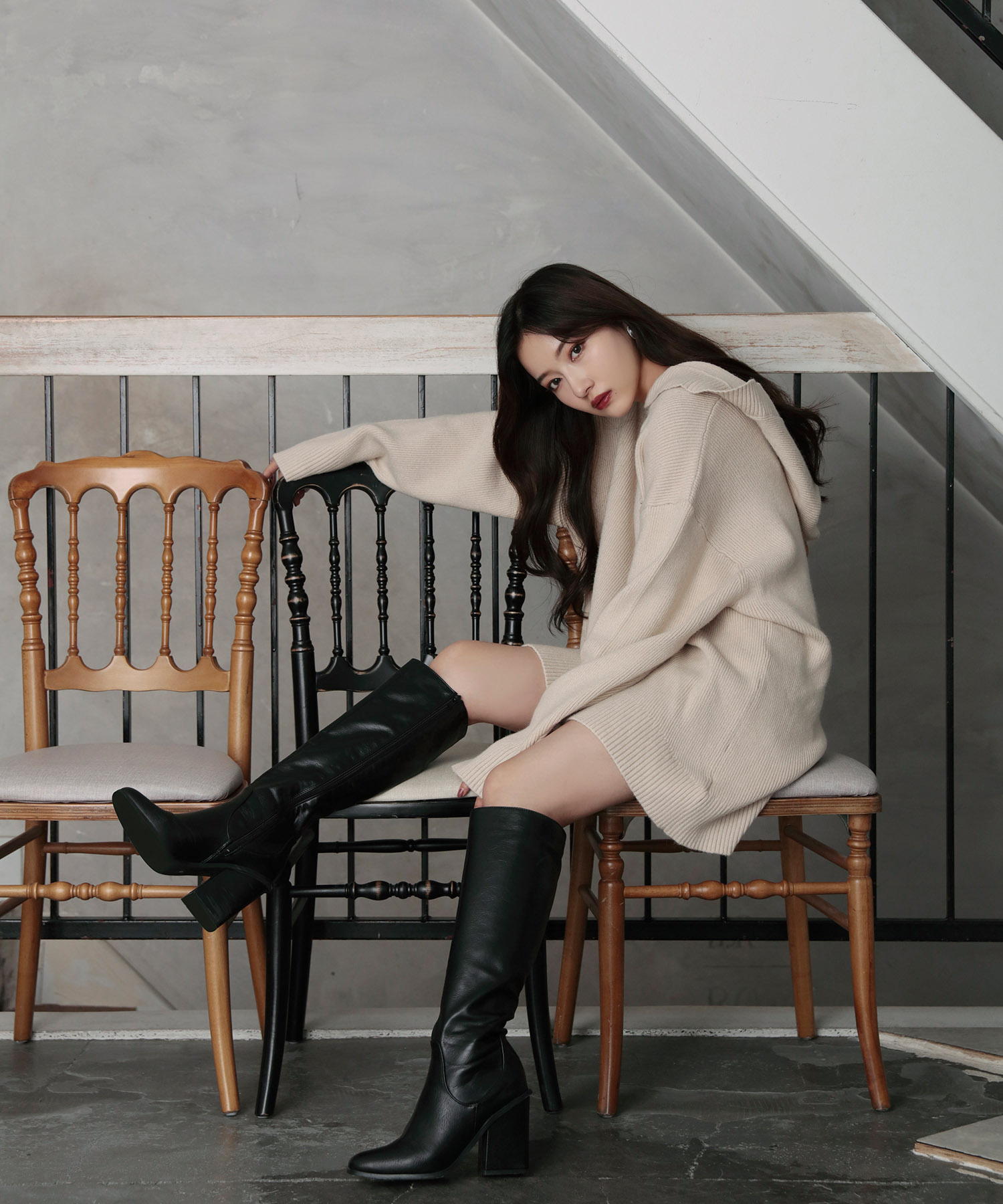 UNISEX ニットパーカー