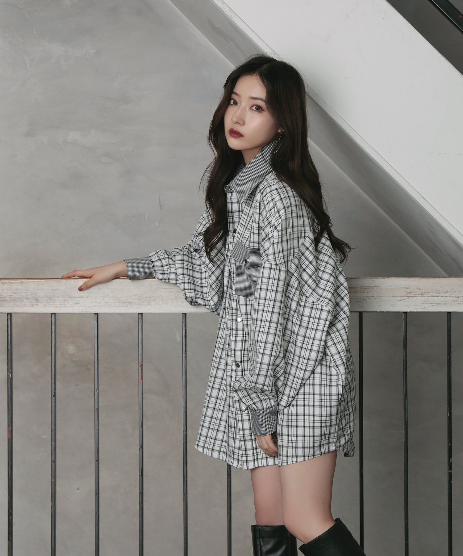 UNISEX ミックスチェックシャツ – BUNNY APARTMENT