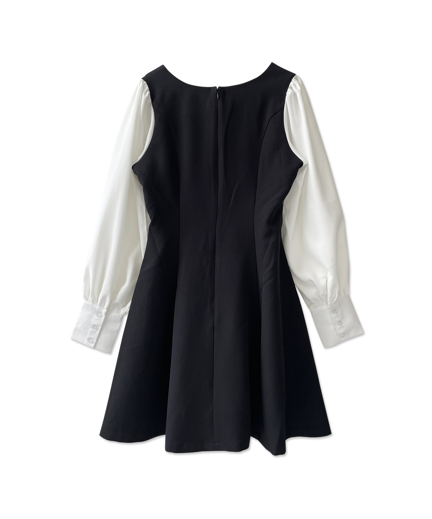 ブラウススリーブミニワンピ