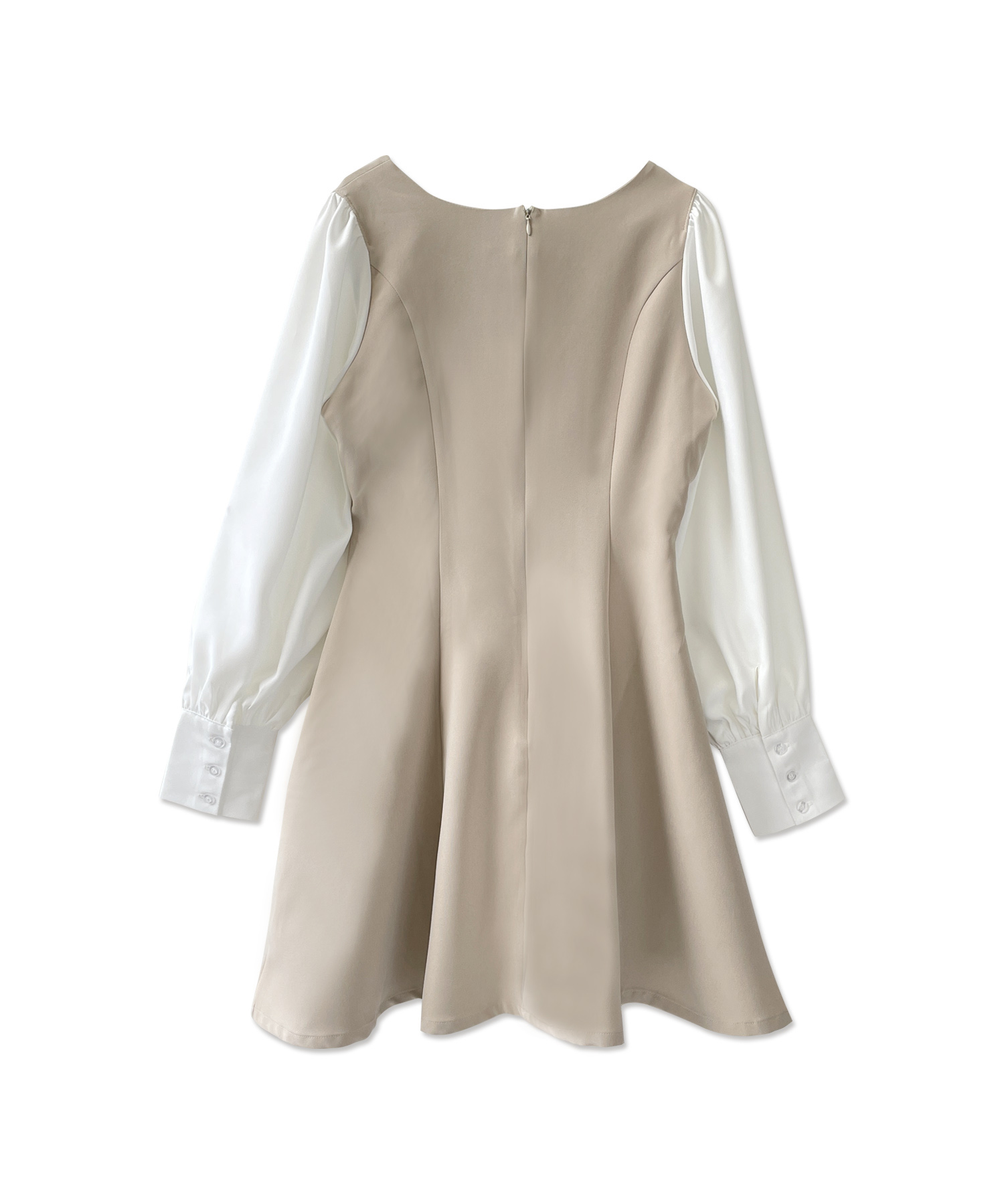 ブラウススリーブミニワンピ