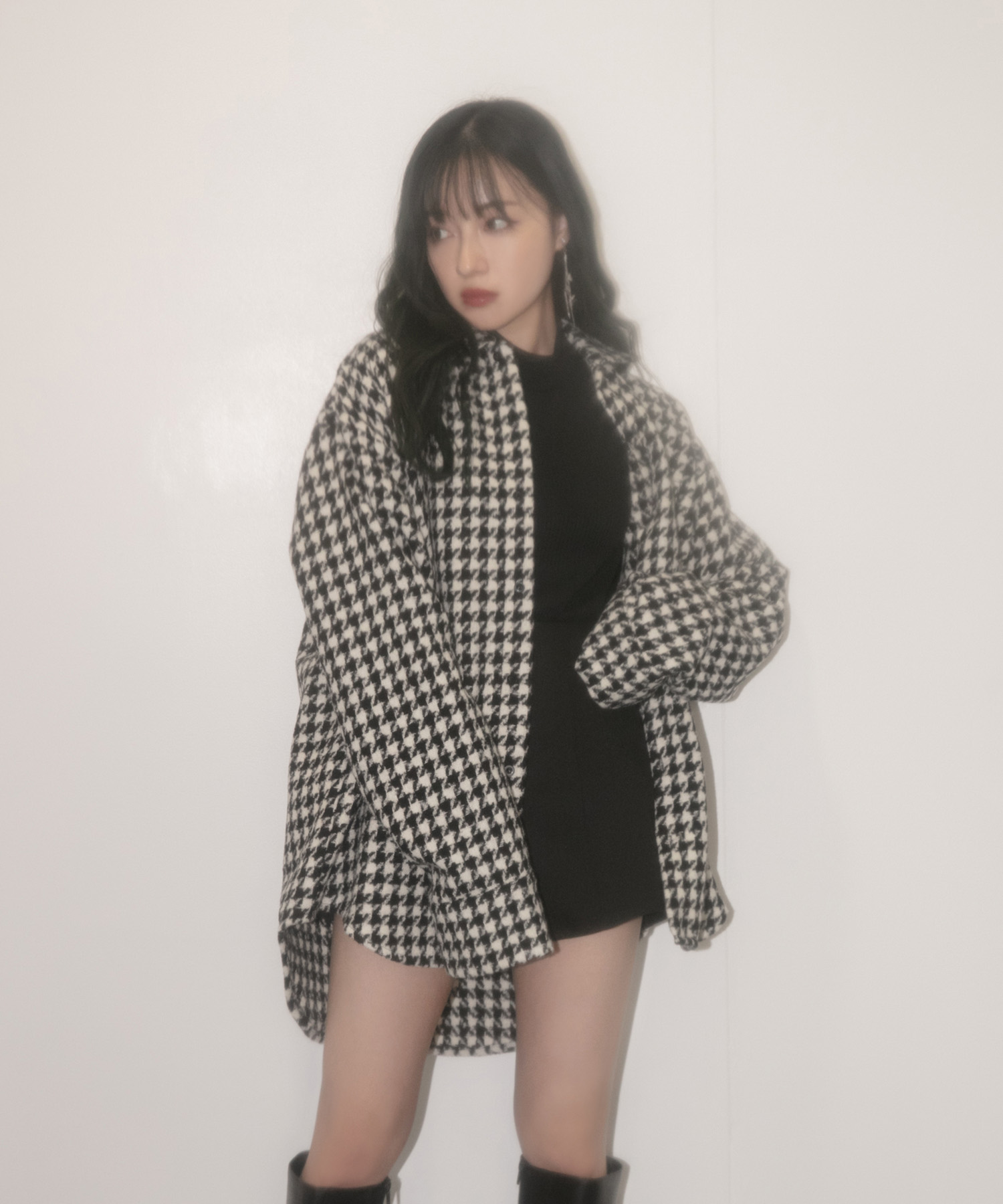 UNISEX  千鳥オーバーサイズシャツ