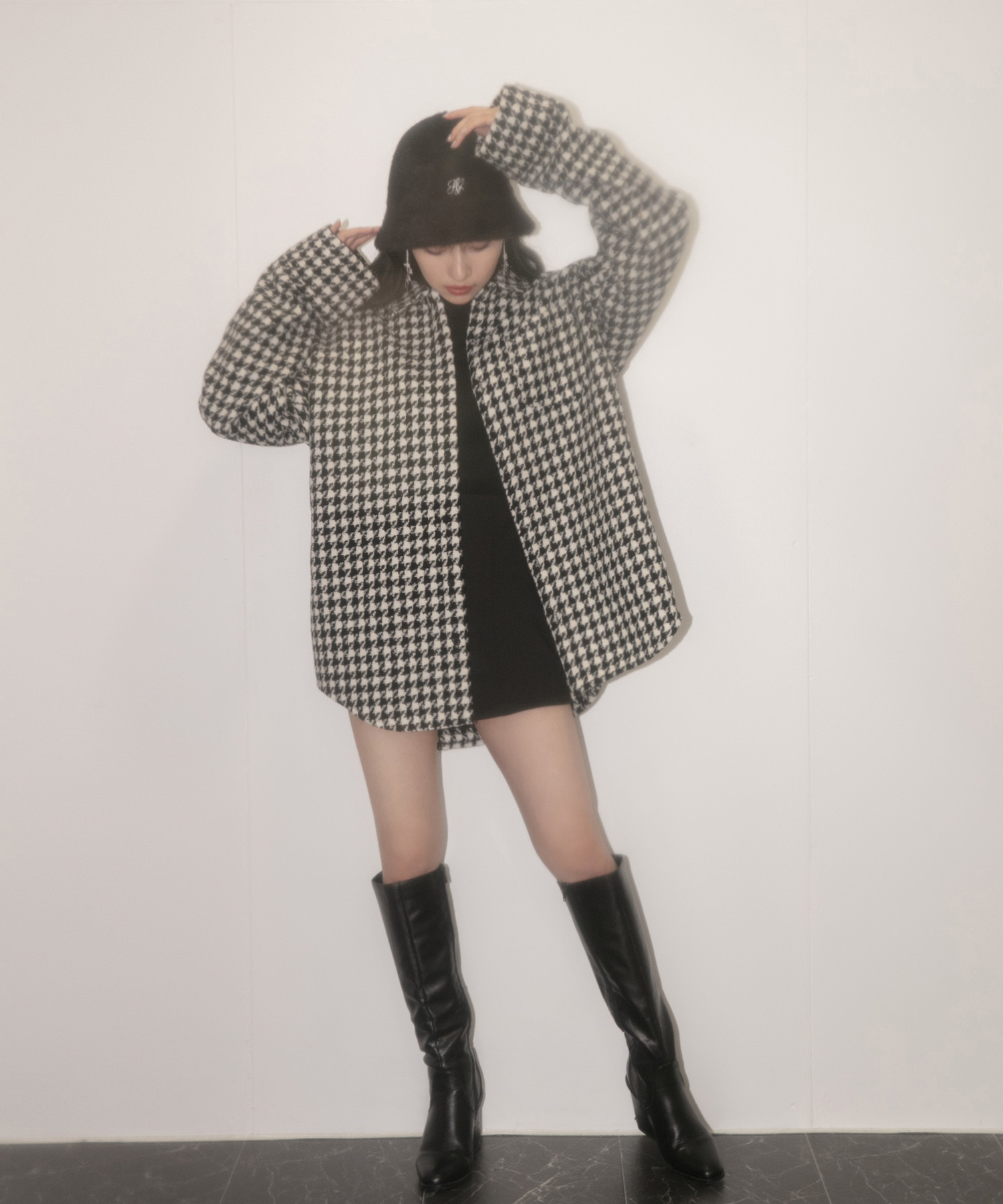 UNISEX  千鳥オーバーサイズシャツ