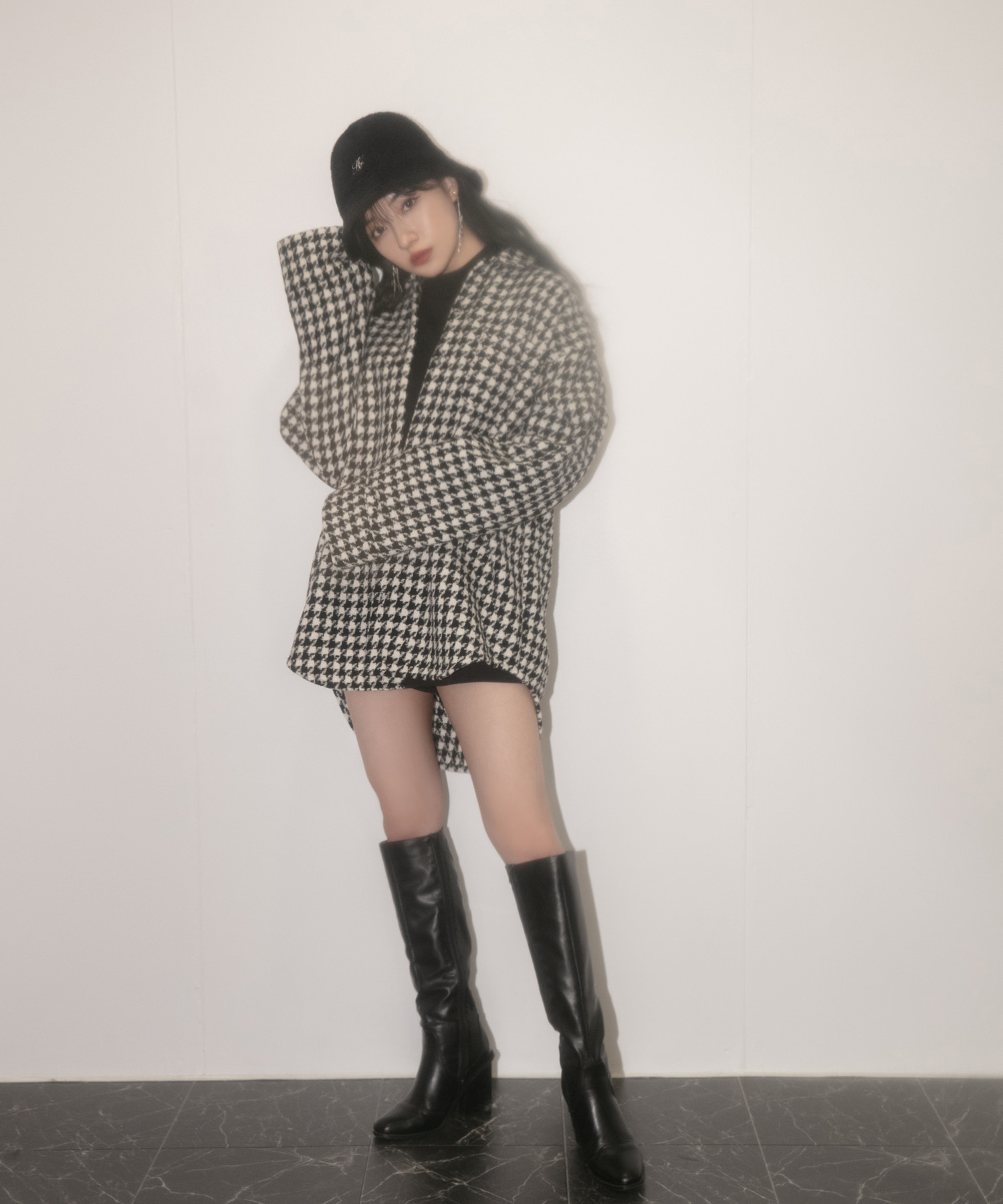 UNISEX  千鳥オーバーサイズシャツ