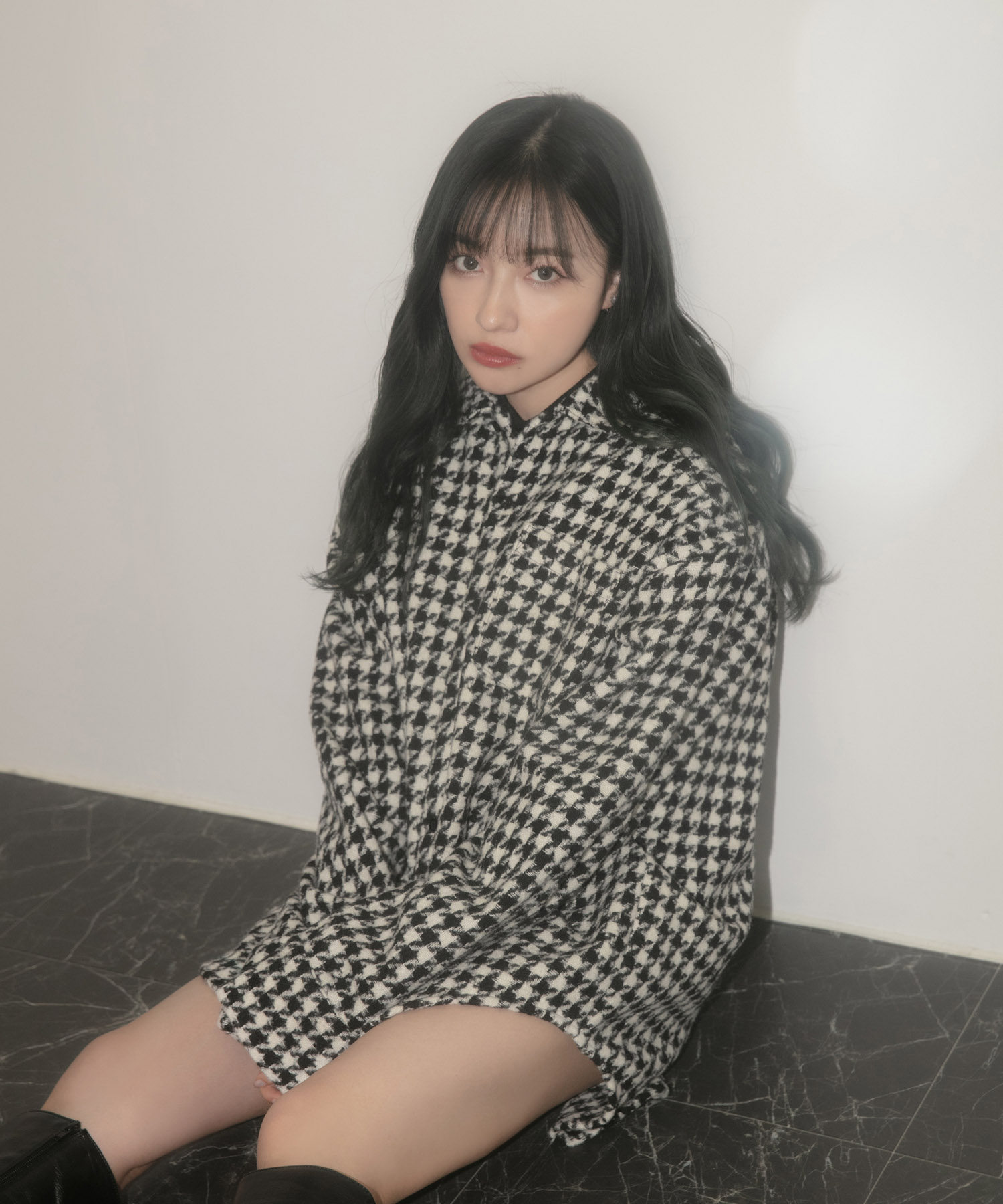 UNISEX  千鳥オーバーサイズシャツ