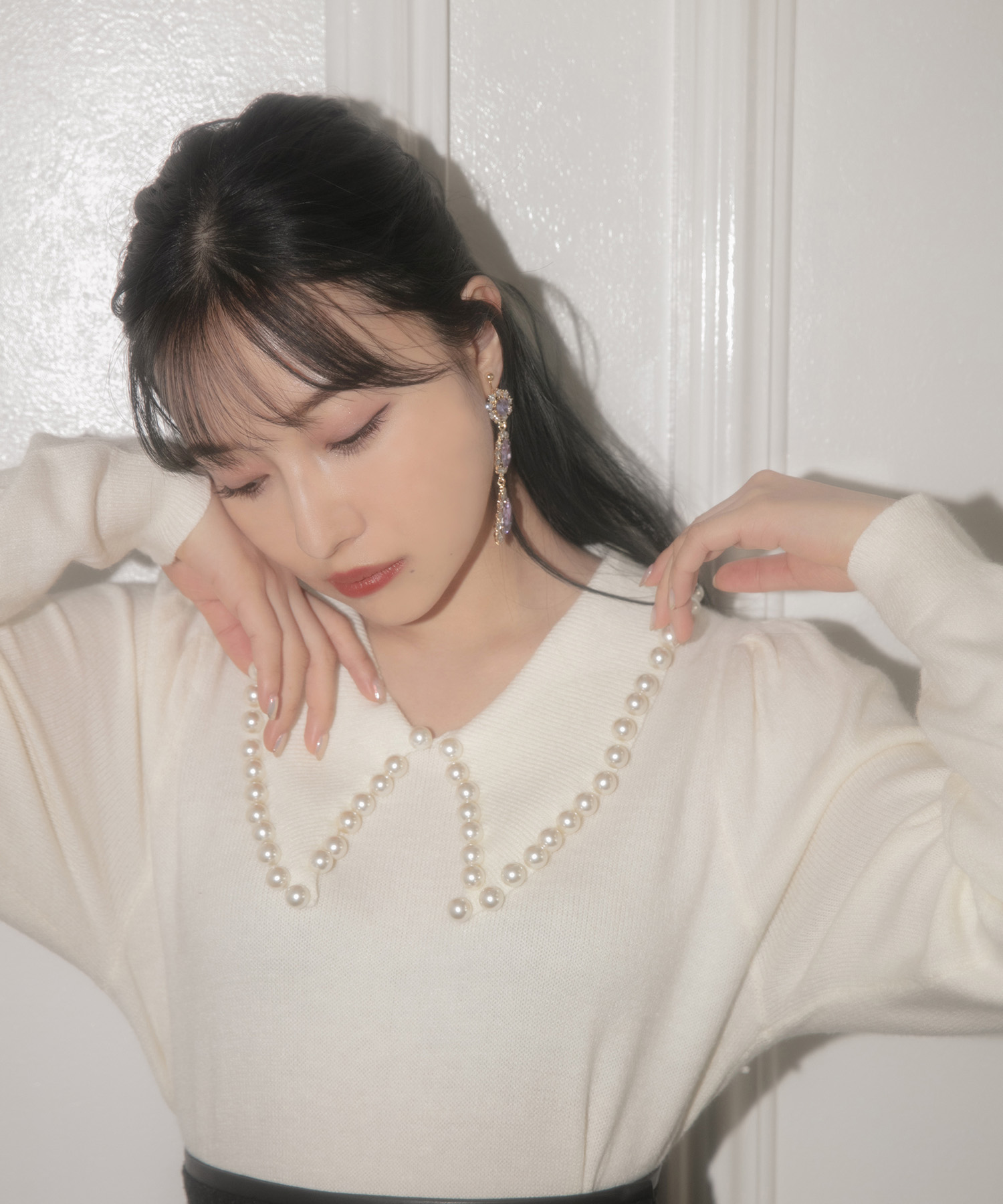 パールカラーニット