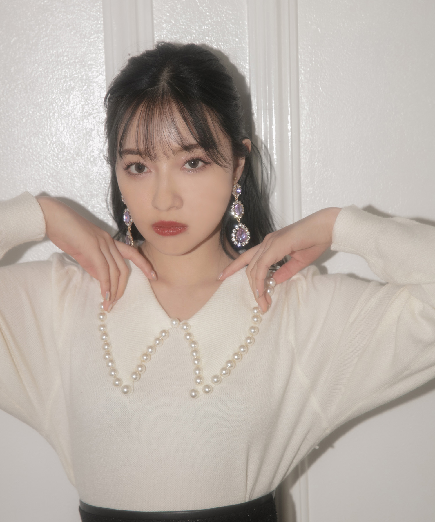 パールカラーニット