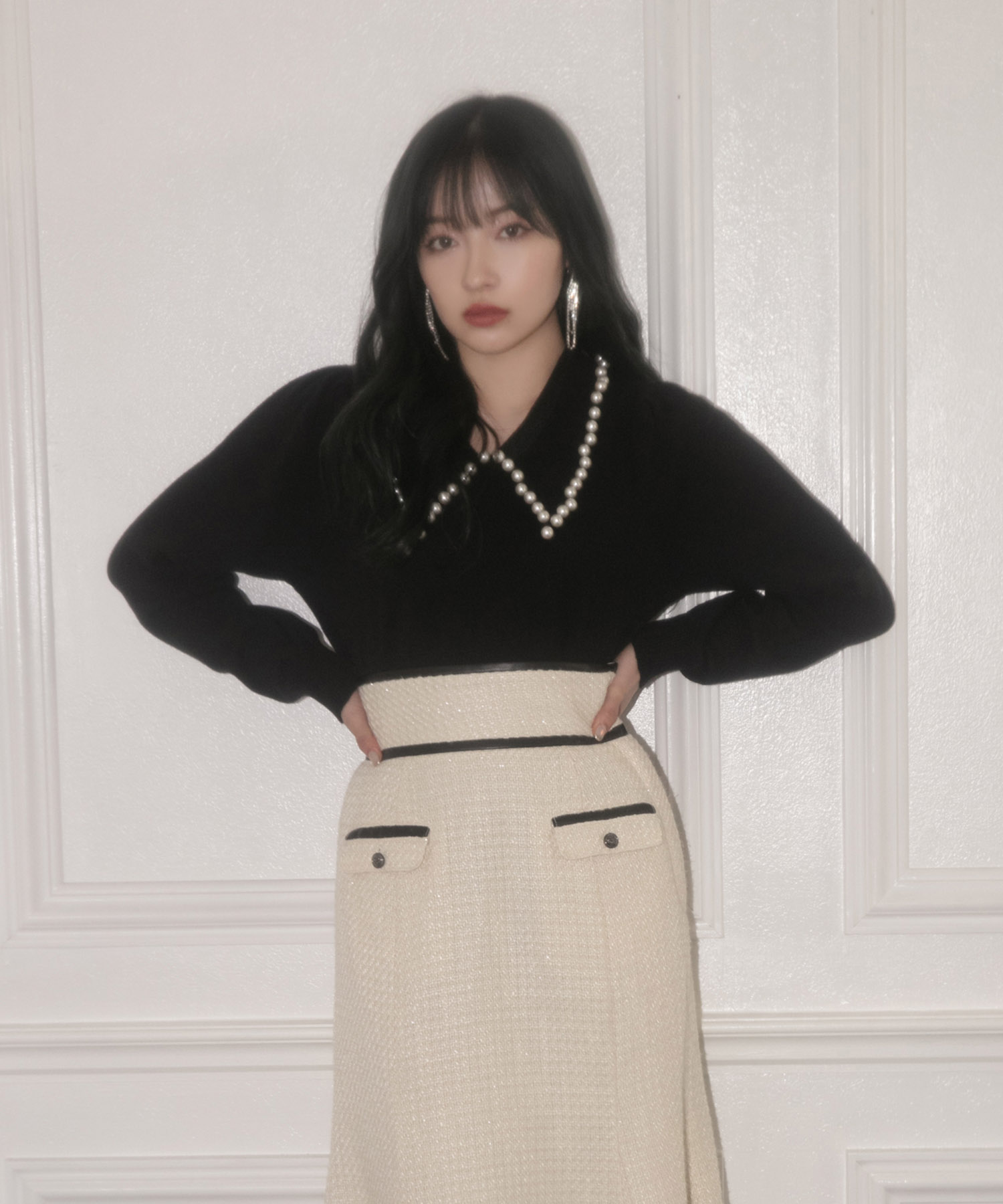 パールカラーニット