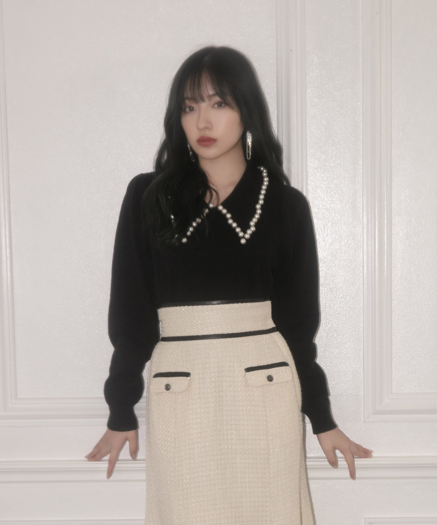 パールカラーニット