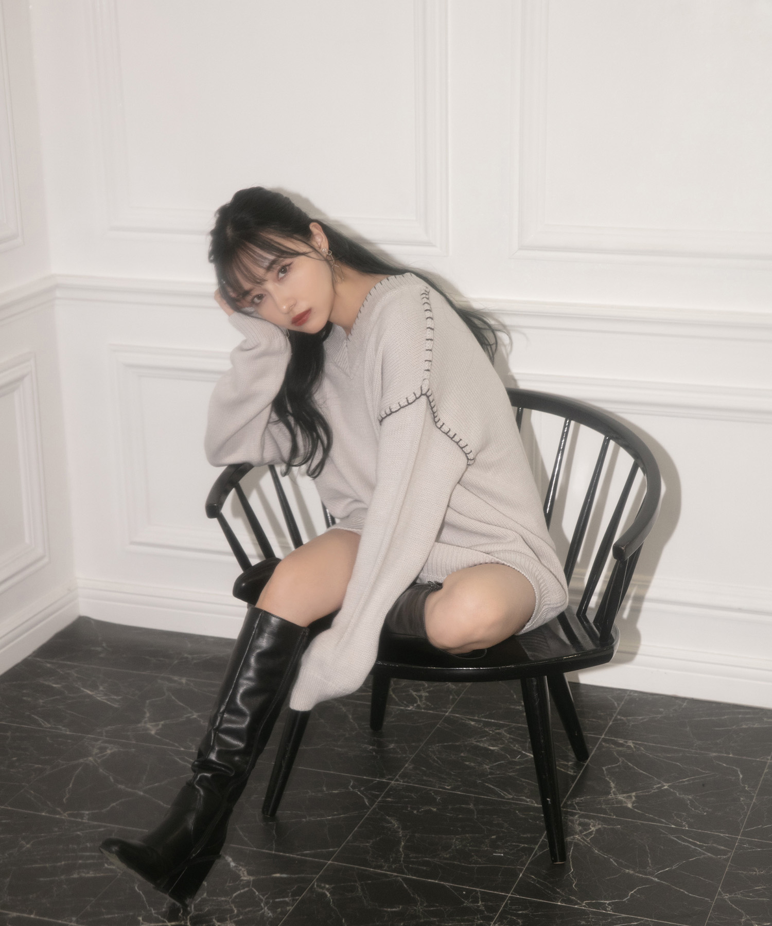 UNISEX ステッチニット