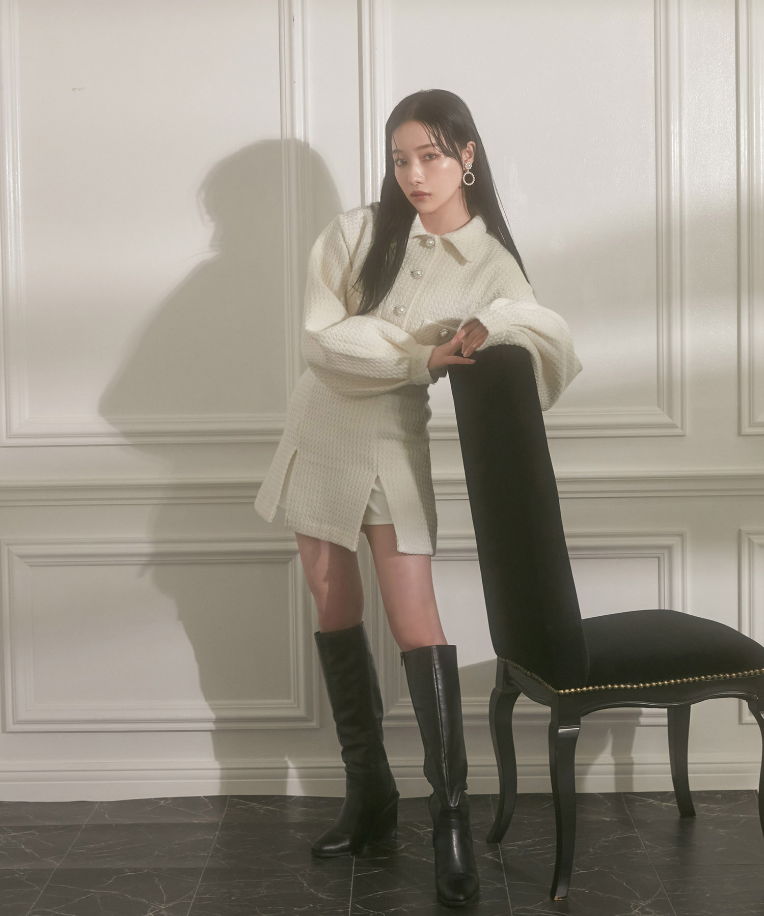 【韓国ブランド】ツイード パール ジャケット＆ スカート SET ツイードジャケットミニスカートSET – BUNNY APARTMENT