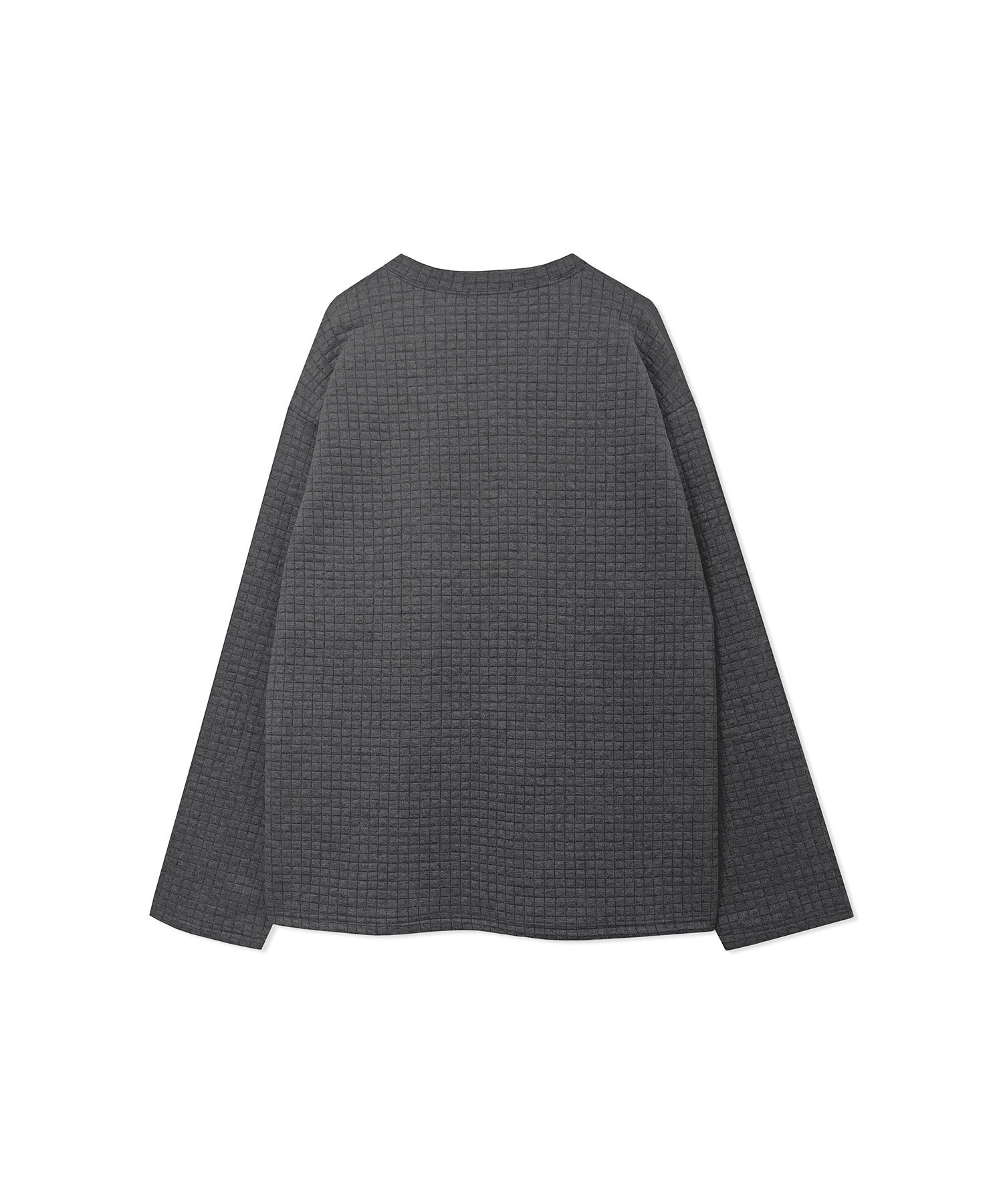 UNISEX ワンポイントジャガードワッフルトップス