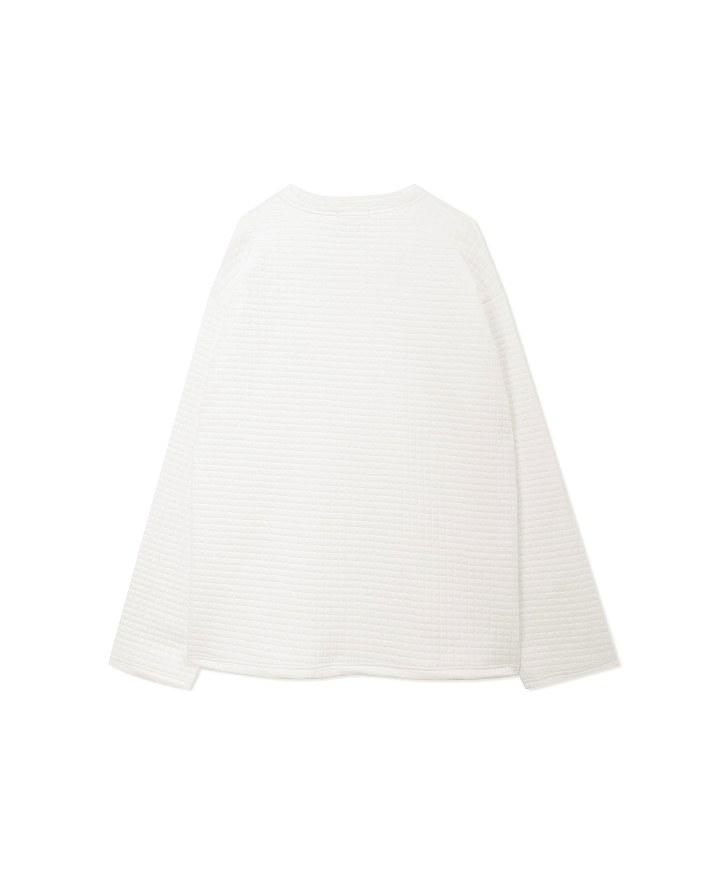 UNISEX ワンポイントジャガードワッフルトップス