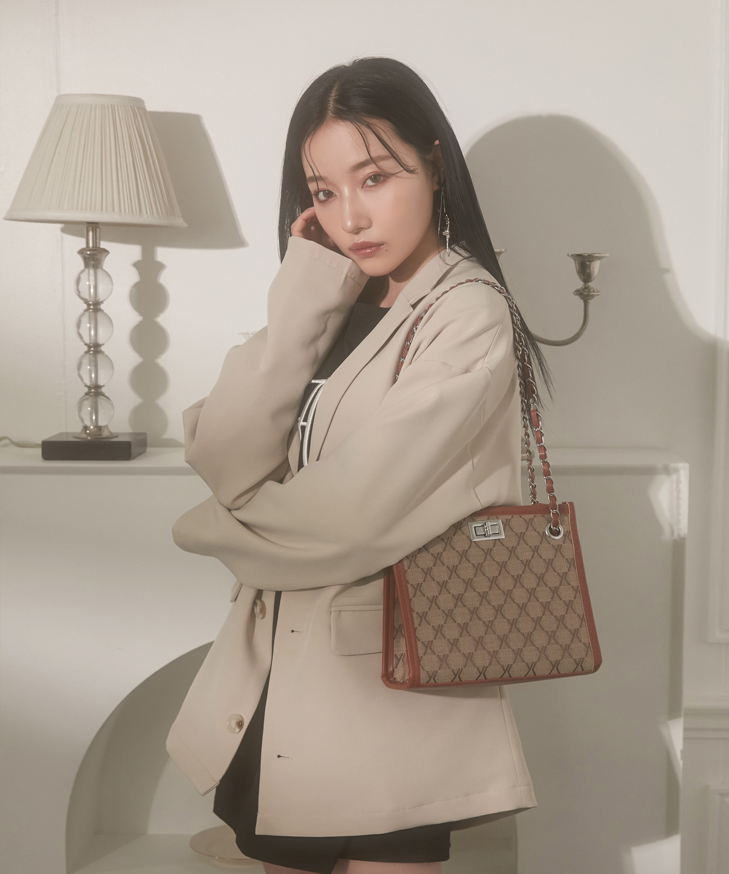 SELECT スクエアショルダーバッグ