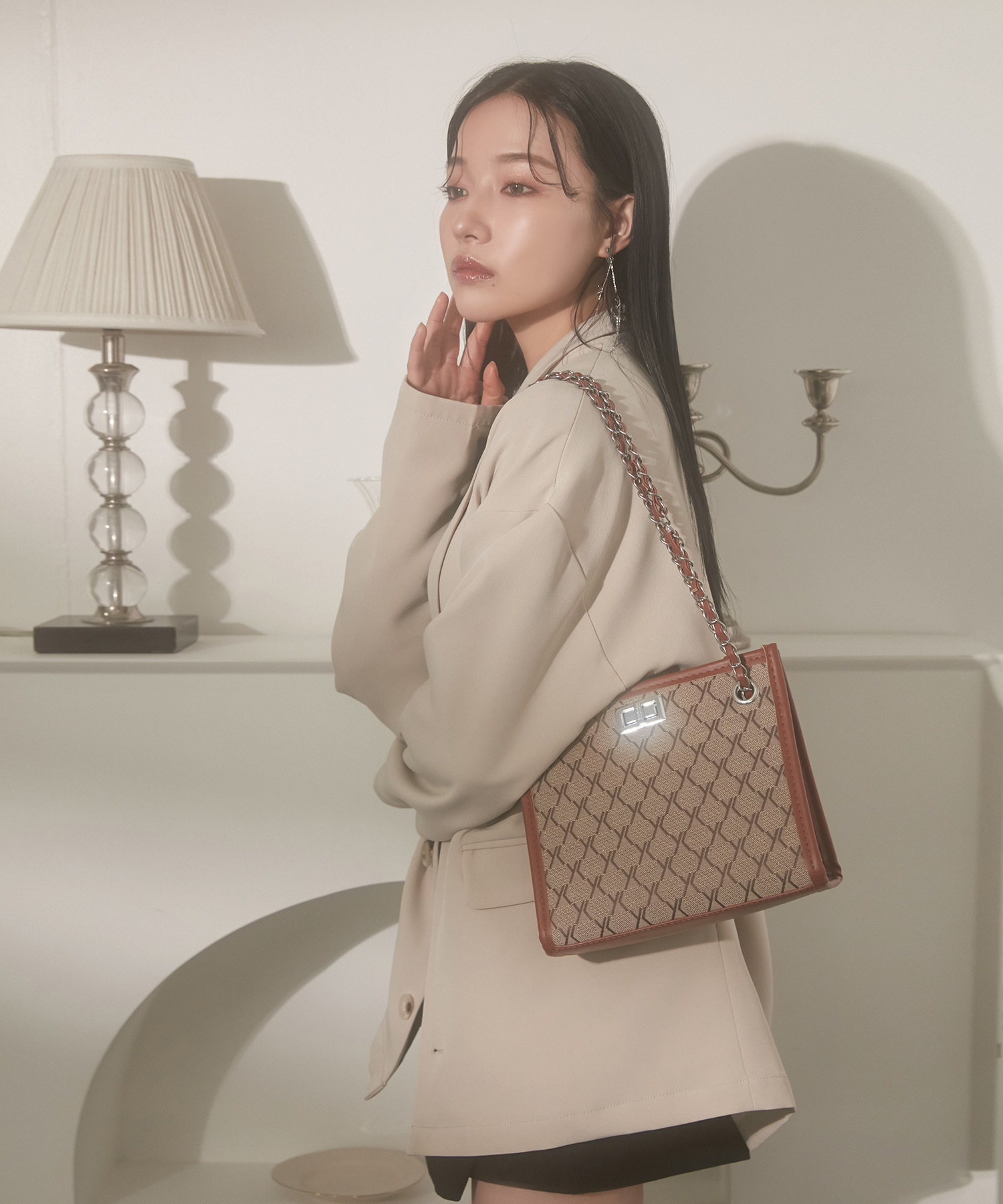 SELECT スクエアショルダーバッグ