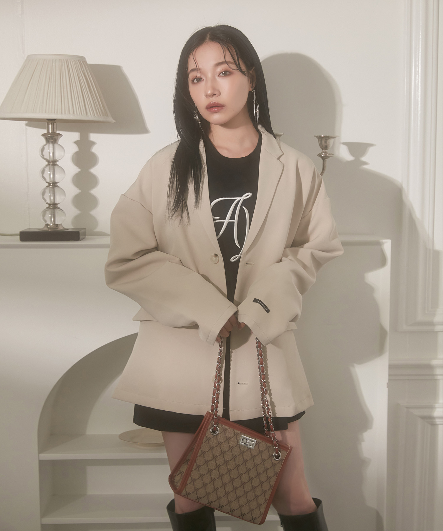 SELECT スクエアショルダーバッグ