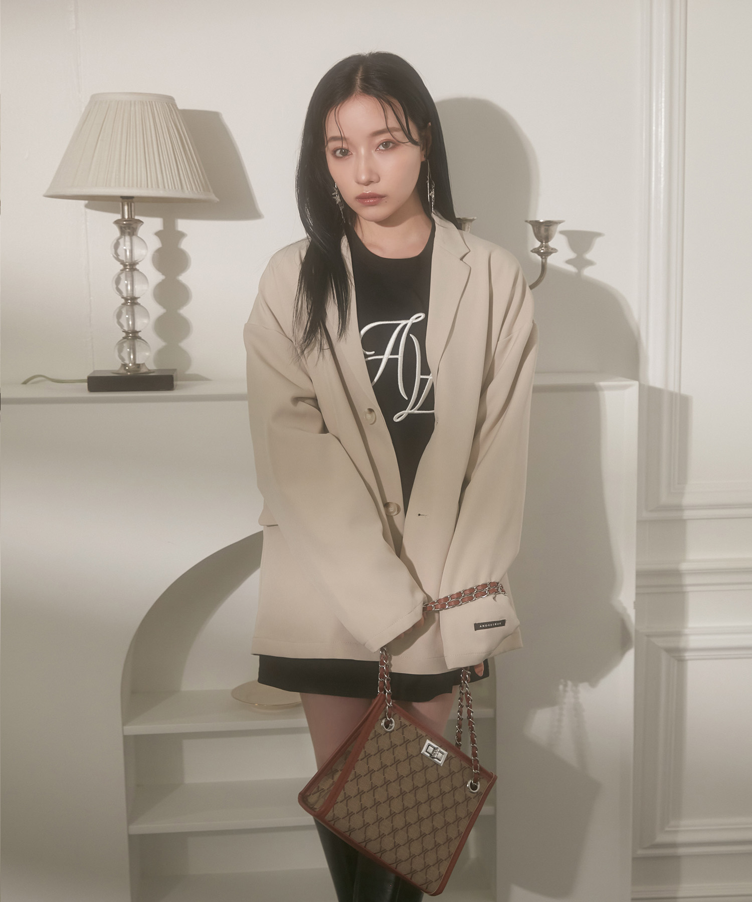 SELECT スクエアショルダーバッグ