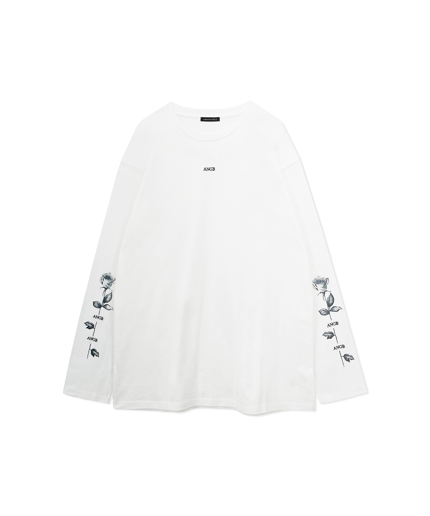 UNISEX ローズスリーブロンT