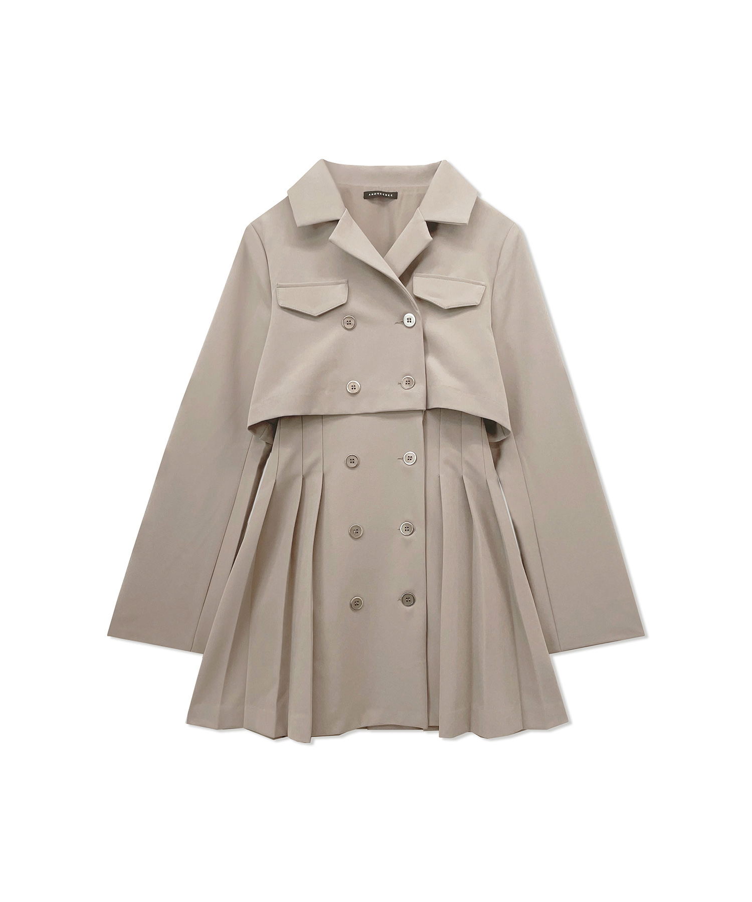 ジャケットプリーツワンピ