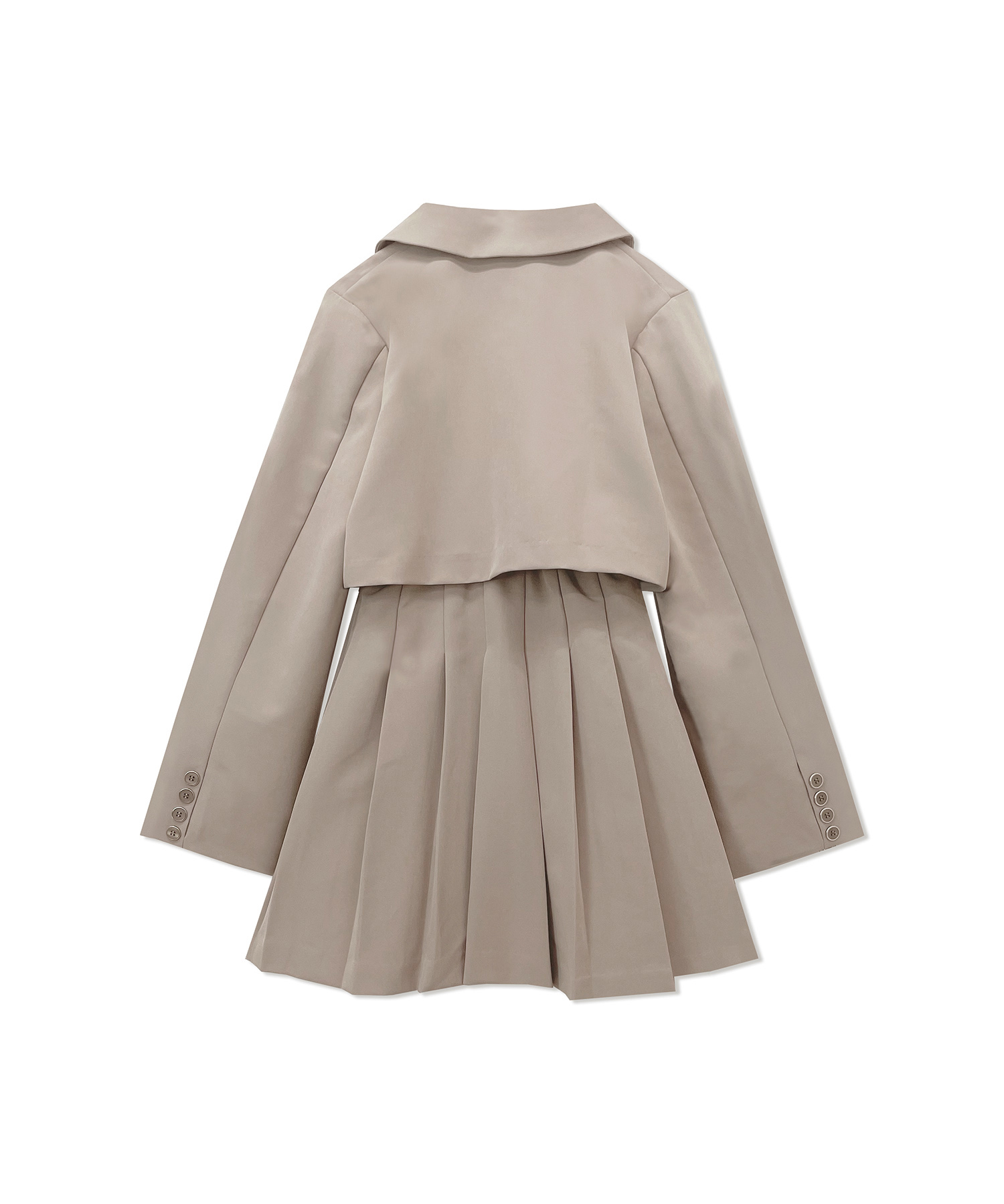 ジャケットプリーツワンピ