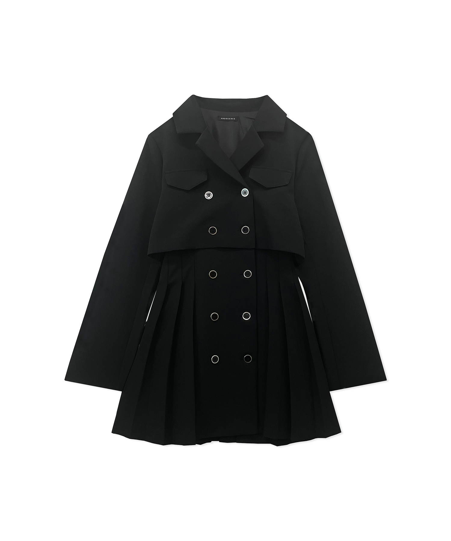 ジャケットプリーツワンピ